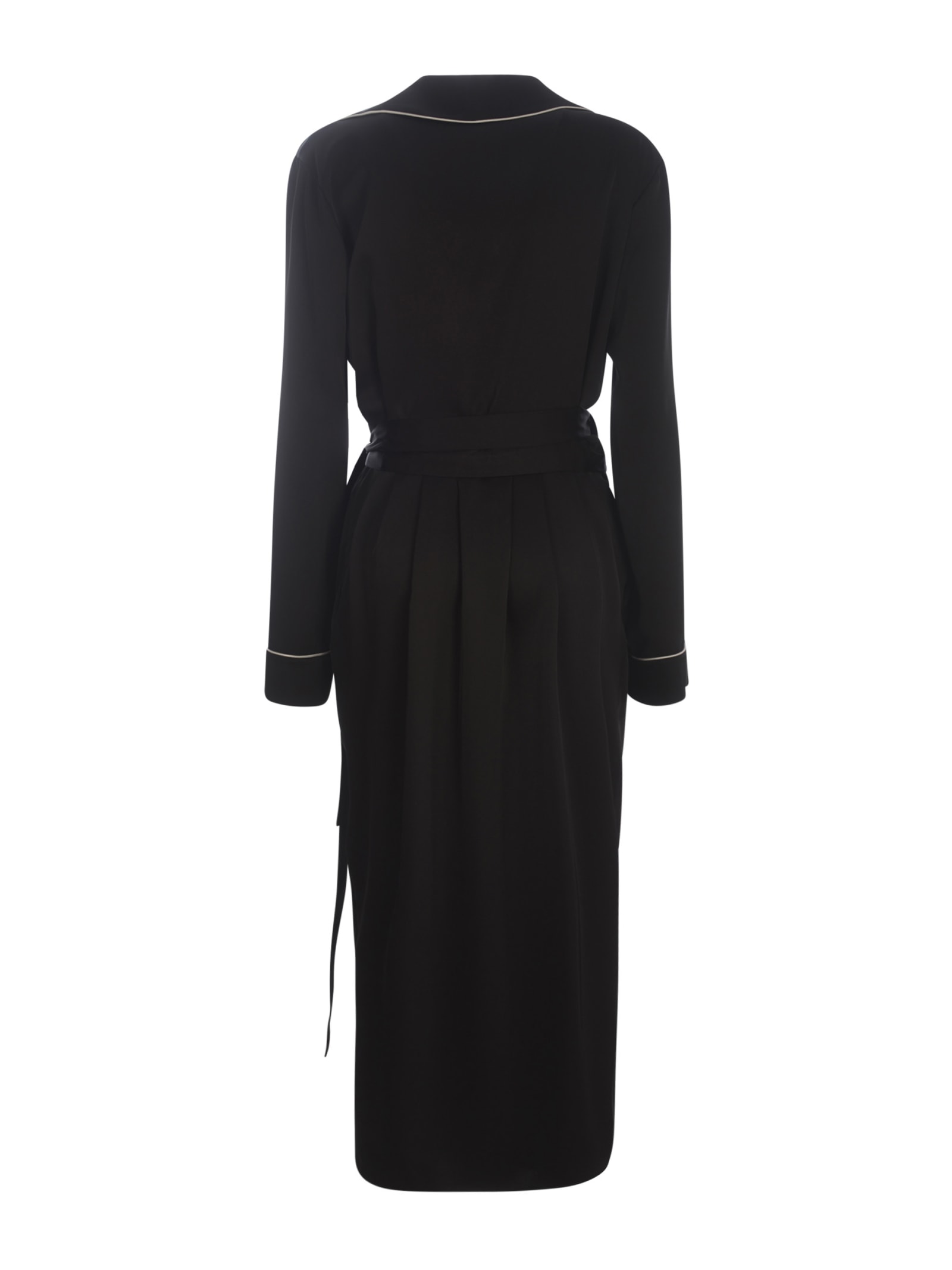 Shop Philosophy Di Lorenzo Serafini Dress Philosophy In Satin In Nero