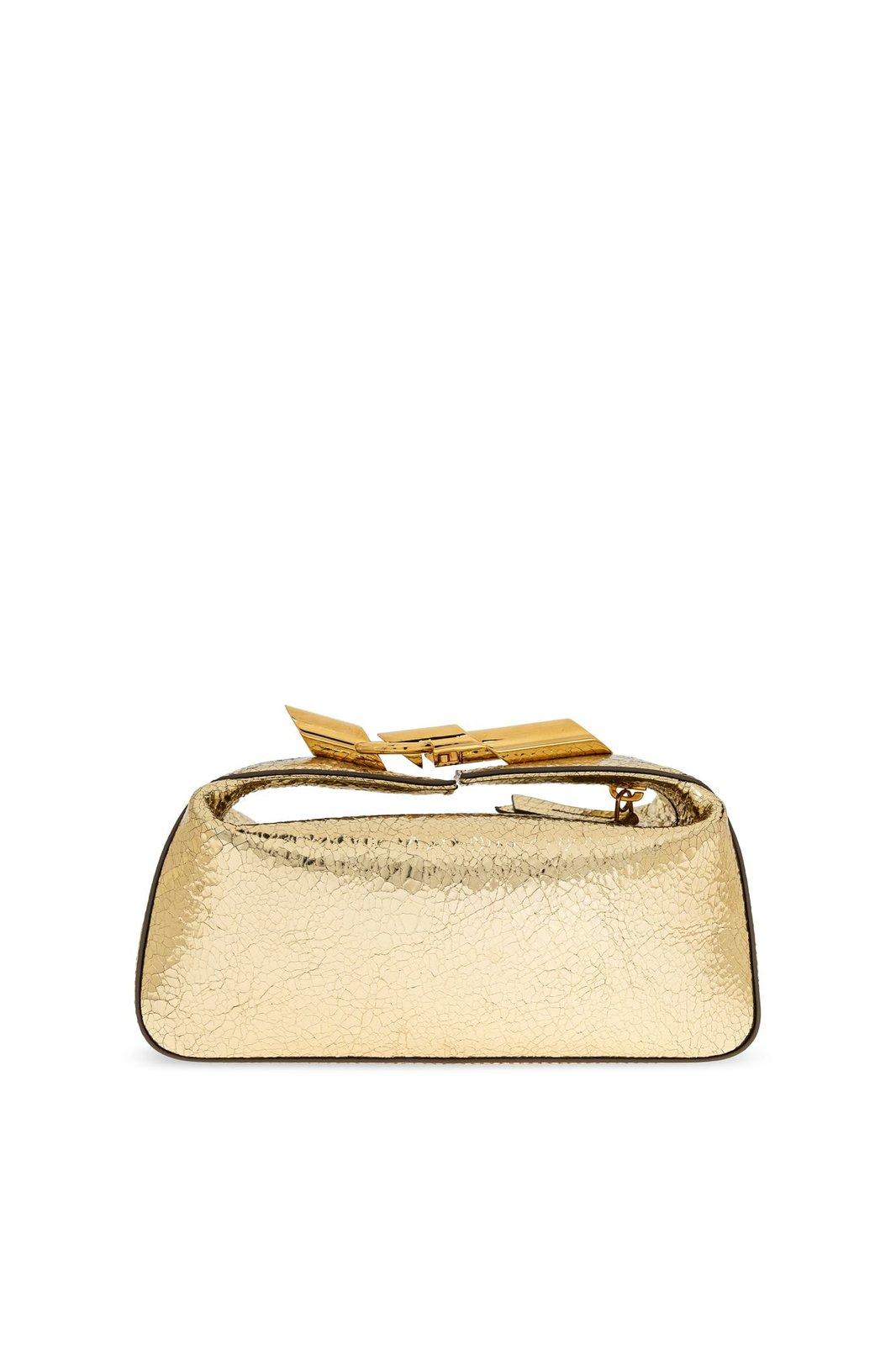 Shop Lanvin Haute Sequences Shinny Tote Bag In Golden