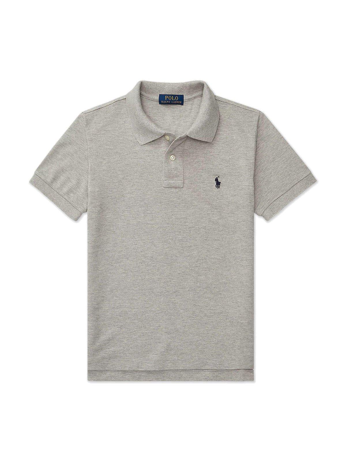 Polo Ralph Lauren Short-sleeve Logo Embroidery Polo Shirt In Grey
