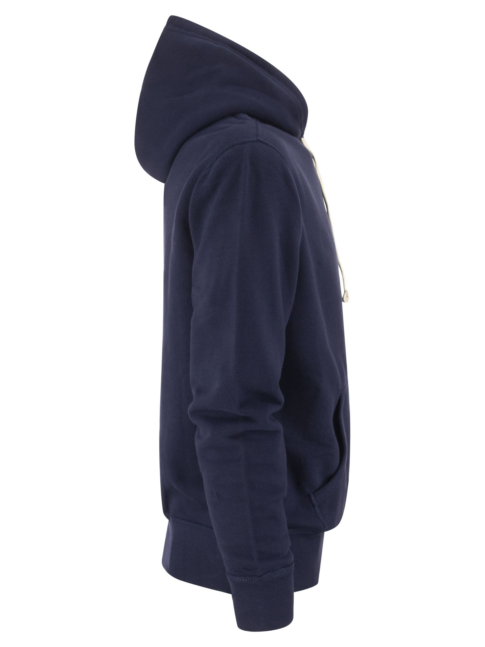 Shop Ralph Lauren Hooded Sweatshirt In Cruise Navy