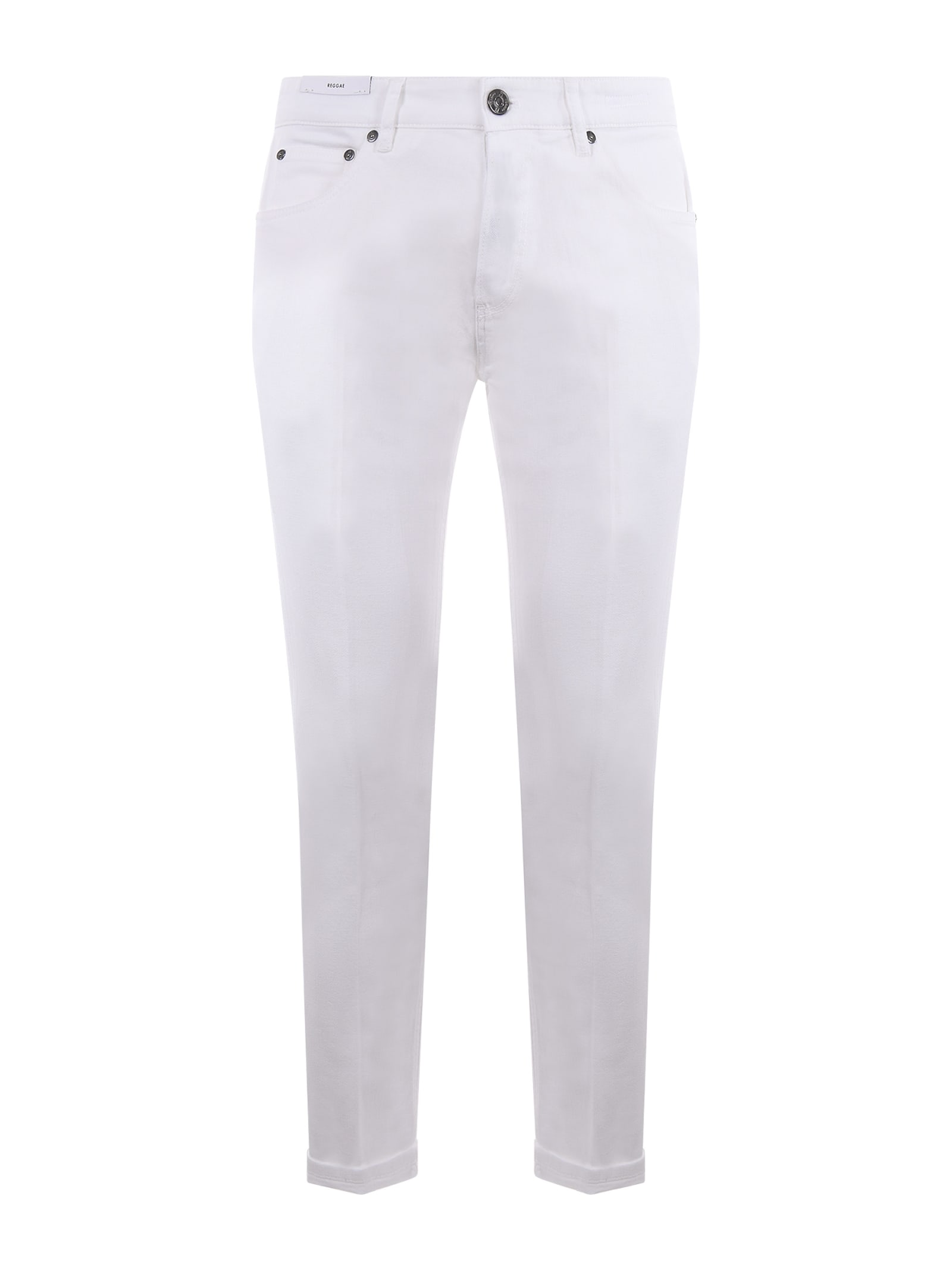 Shop Pt Torino Pt Denim Trousers In White