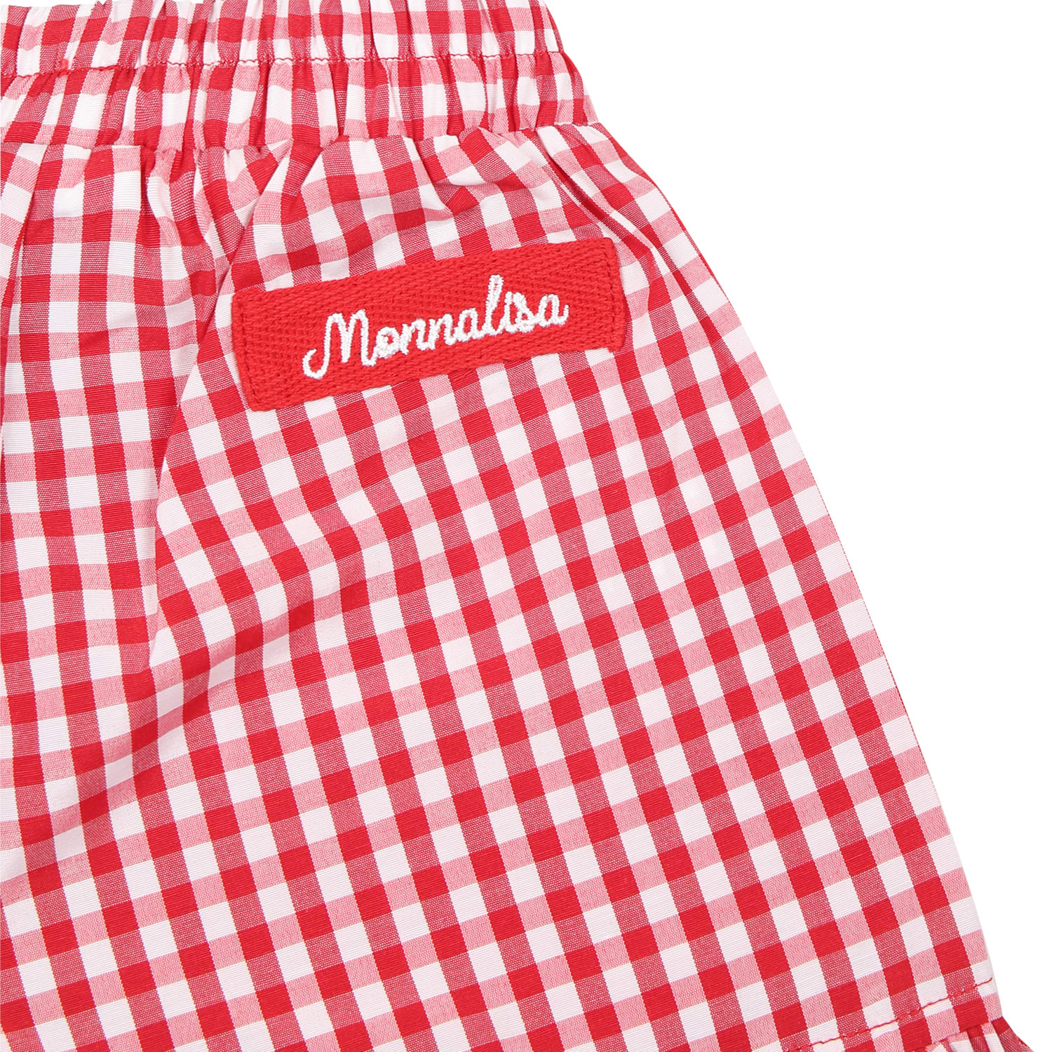 Shop Monnalisa Red Shorts For Baby Girl With Logo