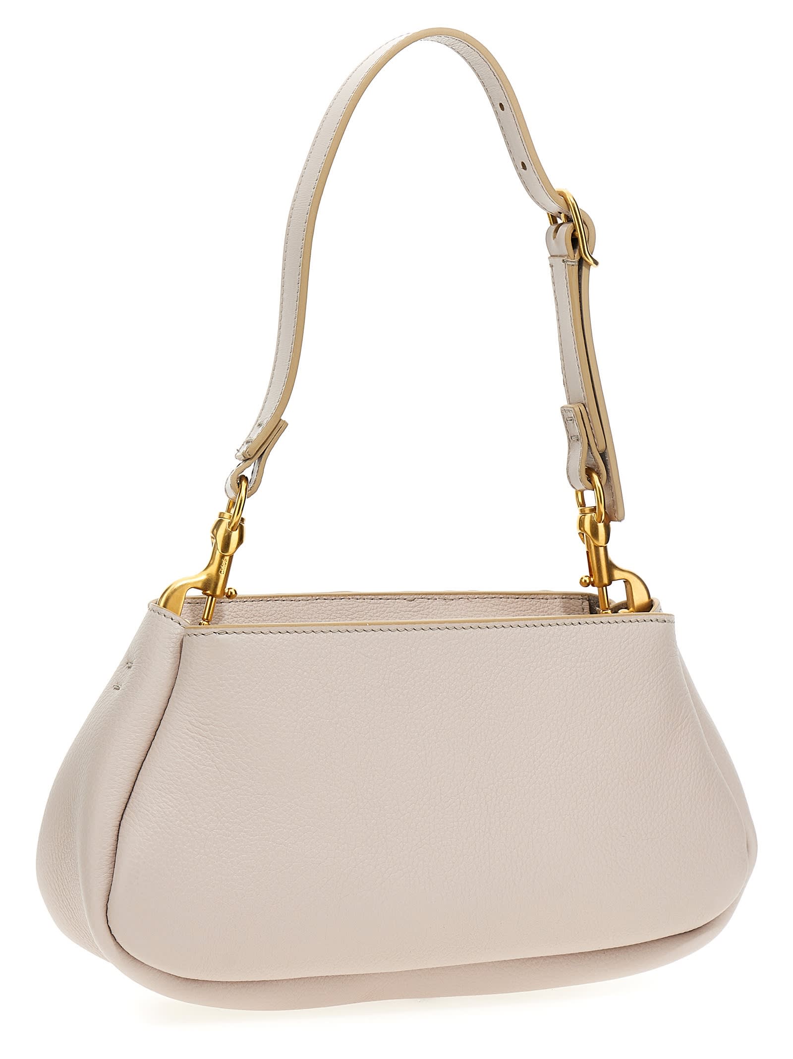 Shop Chloé Marcie Small Shoulder Bag In Grey