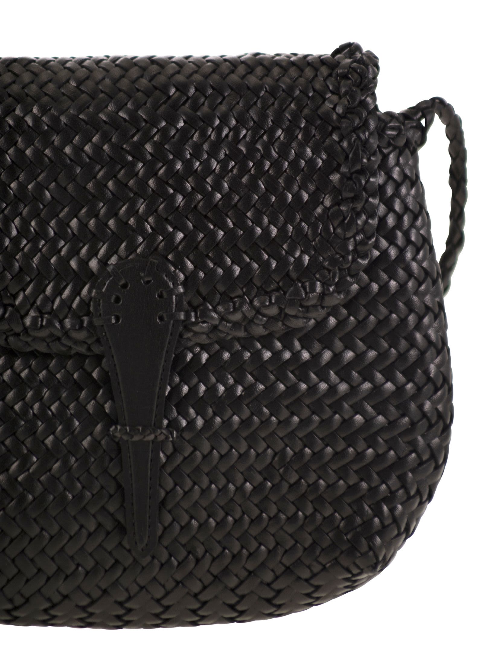Dragon Diffusion Mini City Bag Shoulder Bag In Brown Leather In Black