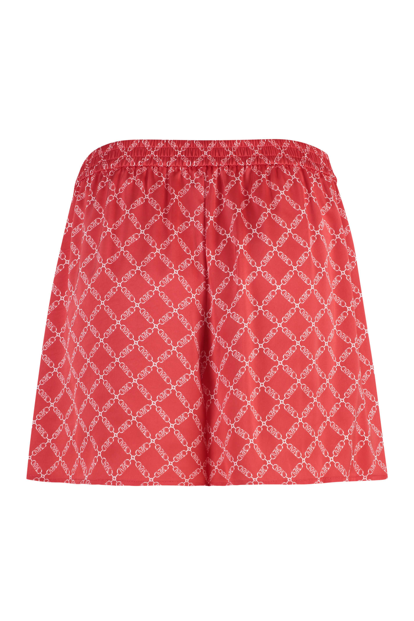 Shop Michael Michael Kors Nylon Satin Shorts In Red