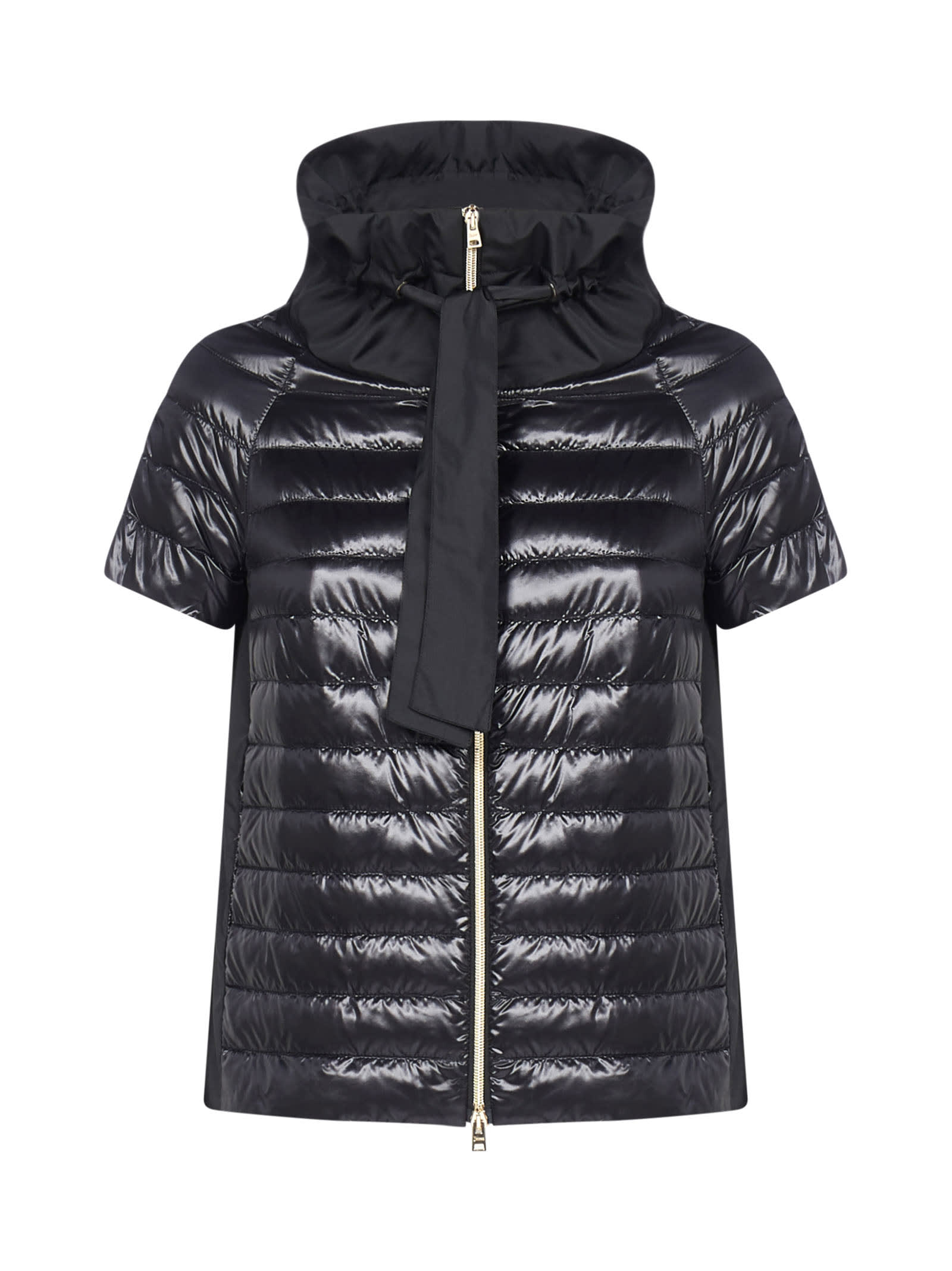 Herno Quilted Nylon Half Sleeved Down Jacket