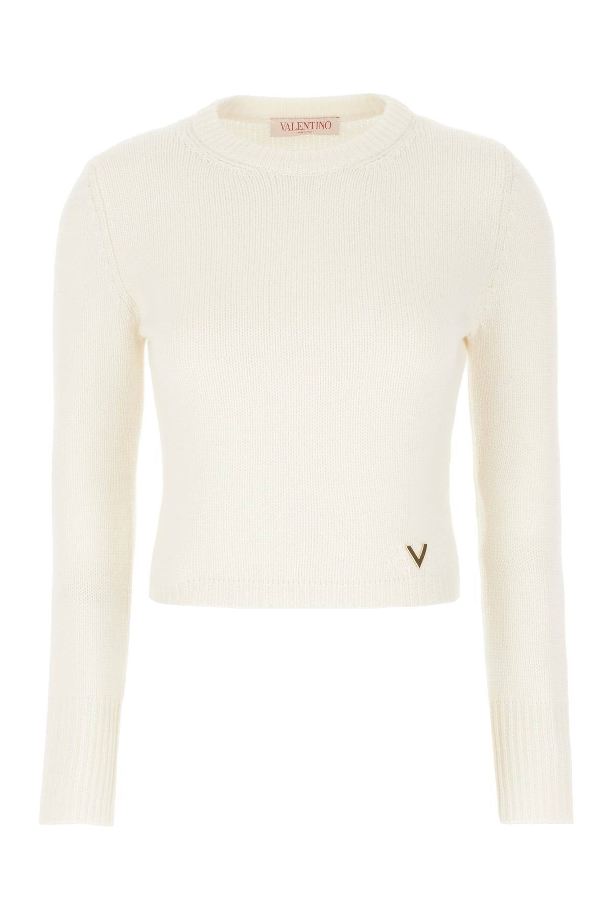 Valentino Ivory Cashmere Sweater In Avorio