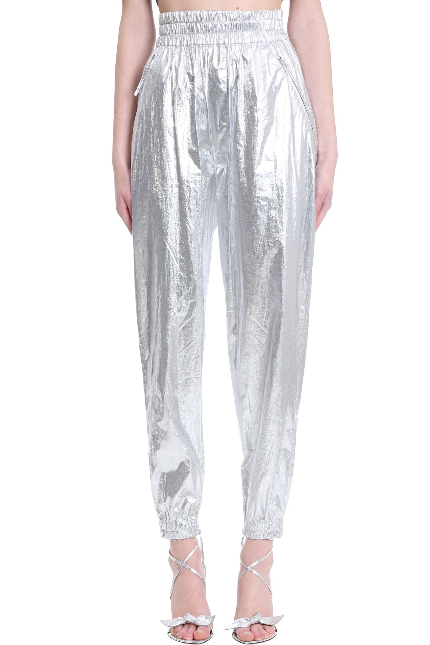 Isabel Marant Galoni Pants In Silver Synthetic Fibers