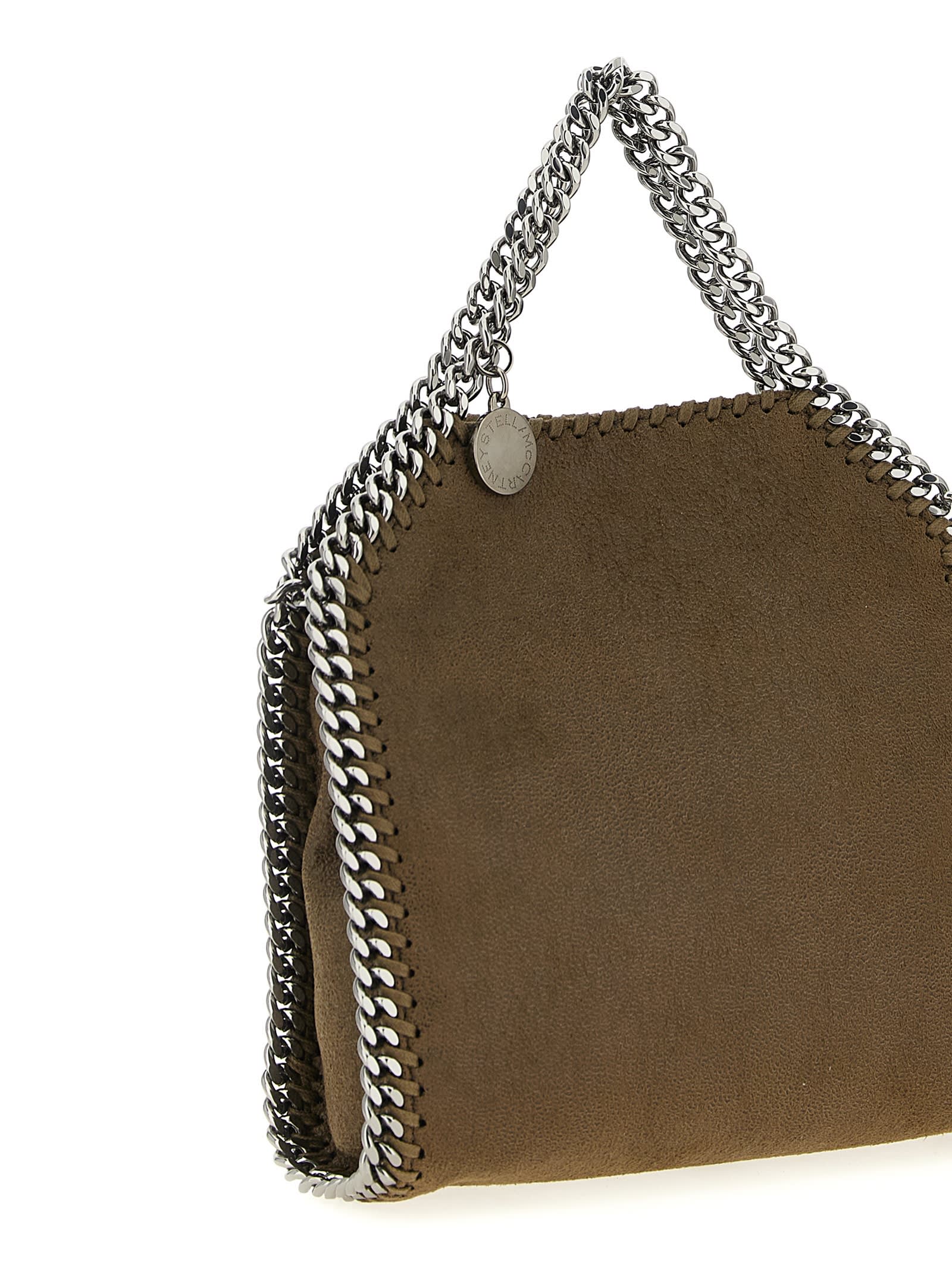 Stella Mccartney Olive Falabella Tiny Handbag In Green
