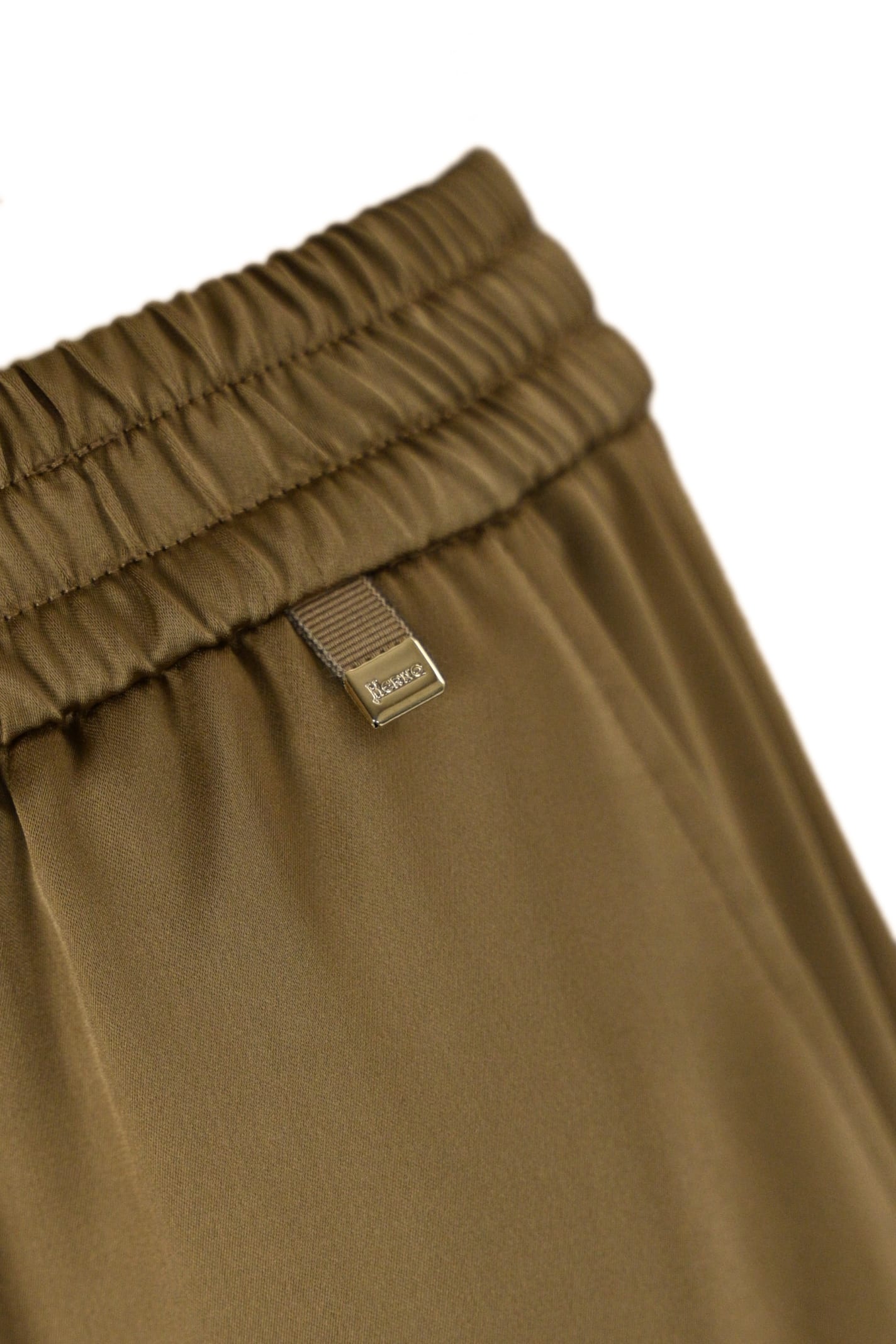 Shop Herno Straight Trousers In Technical Fabric In Sand