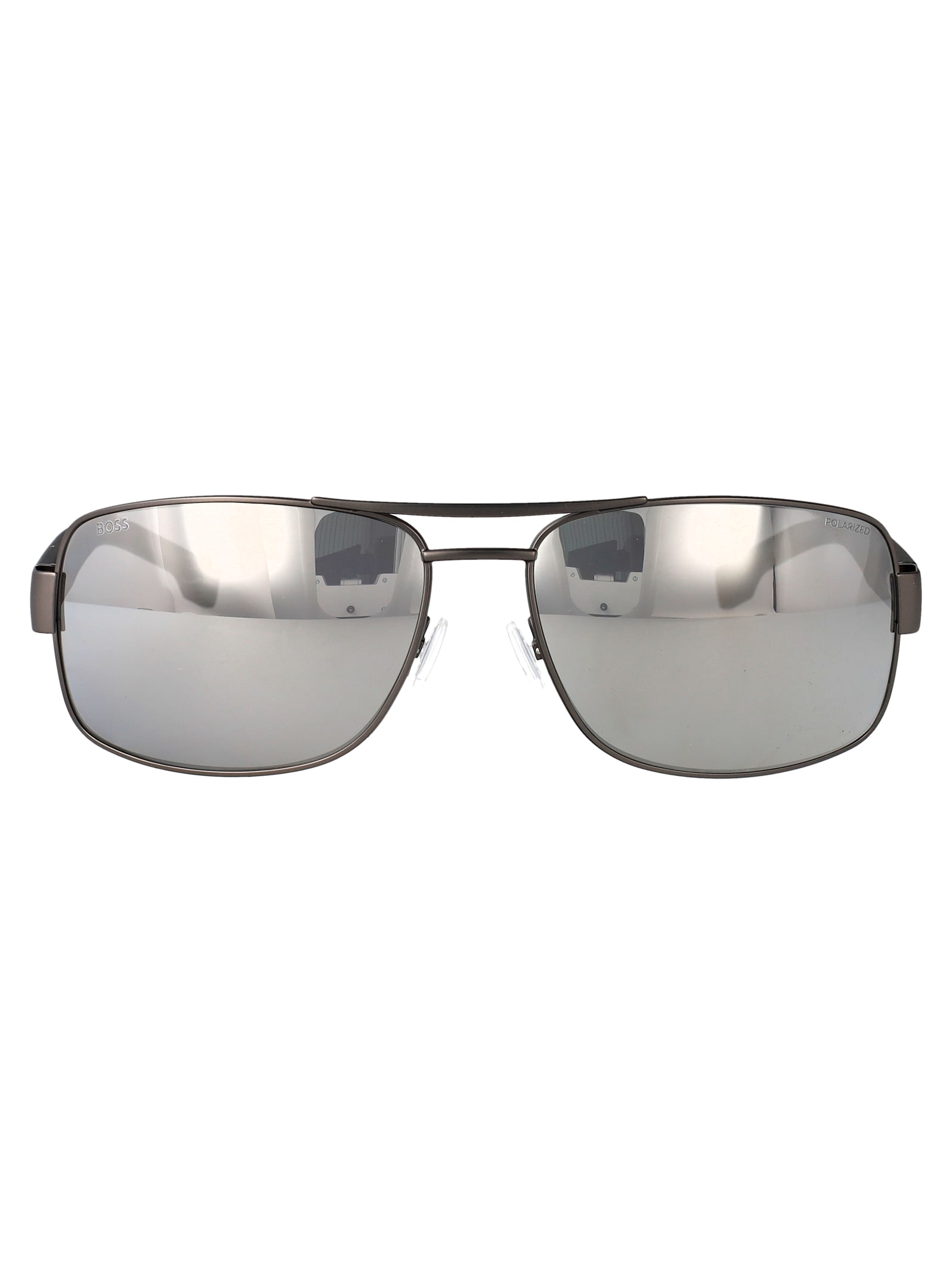 Hugo Boss Boss Matte Dark Ruthenium Stainless Steel Sunglasses In Neutral