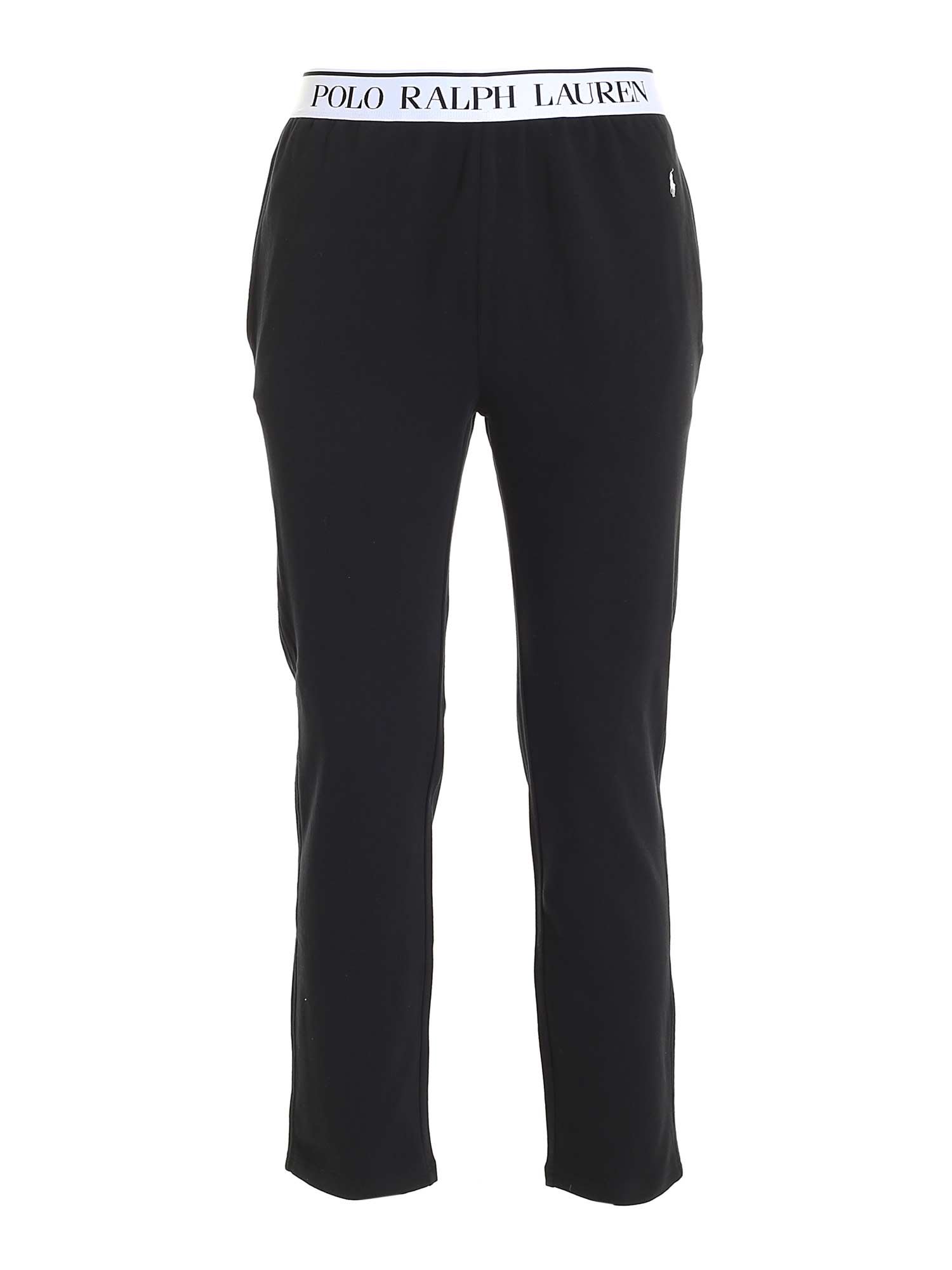 Polo Ralph Lauren Embroidery Track Pants In Black