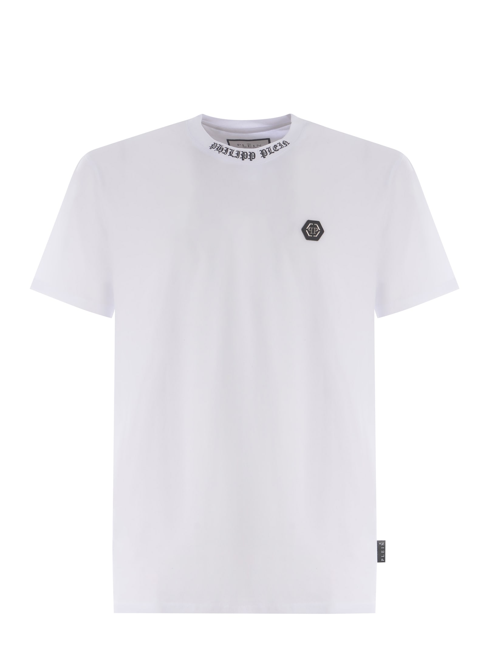 Shop Philipp Plein T-shirt  Made Of Cotton In Bianco