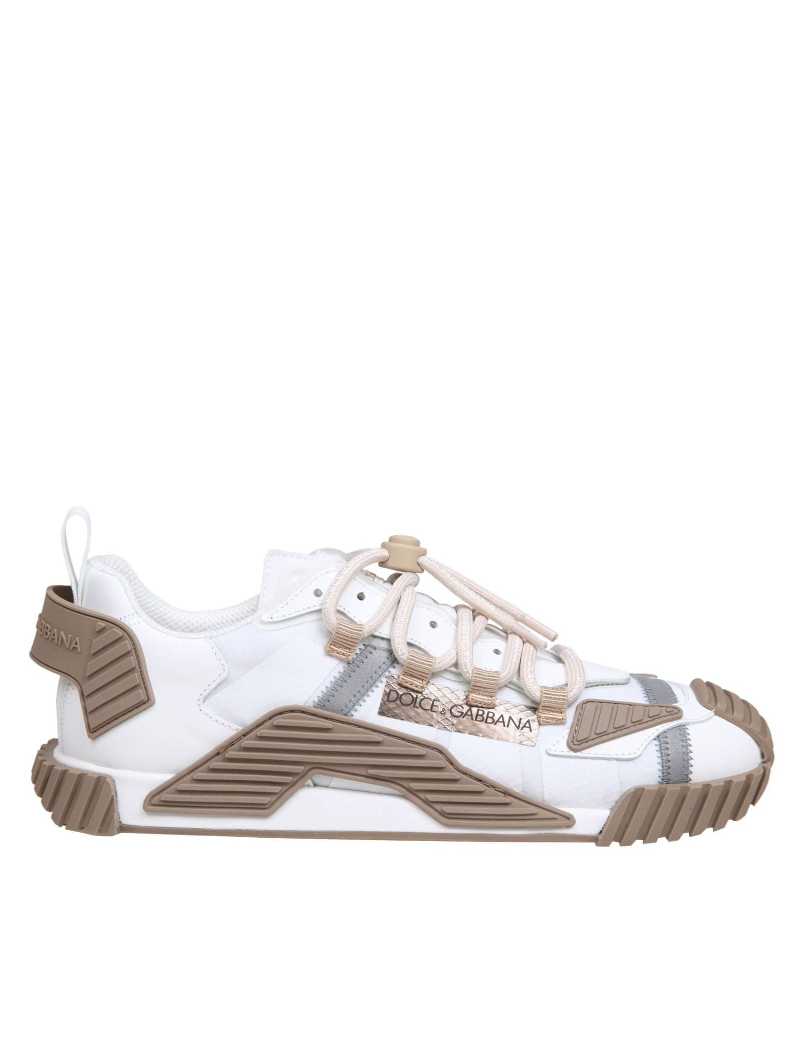 Shop Dolce & Gabbana Ns1 Sneaker In Mix Materials In White