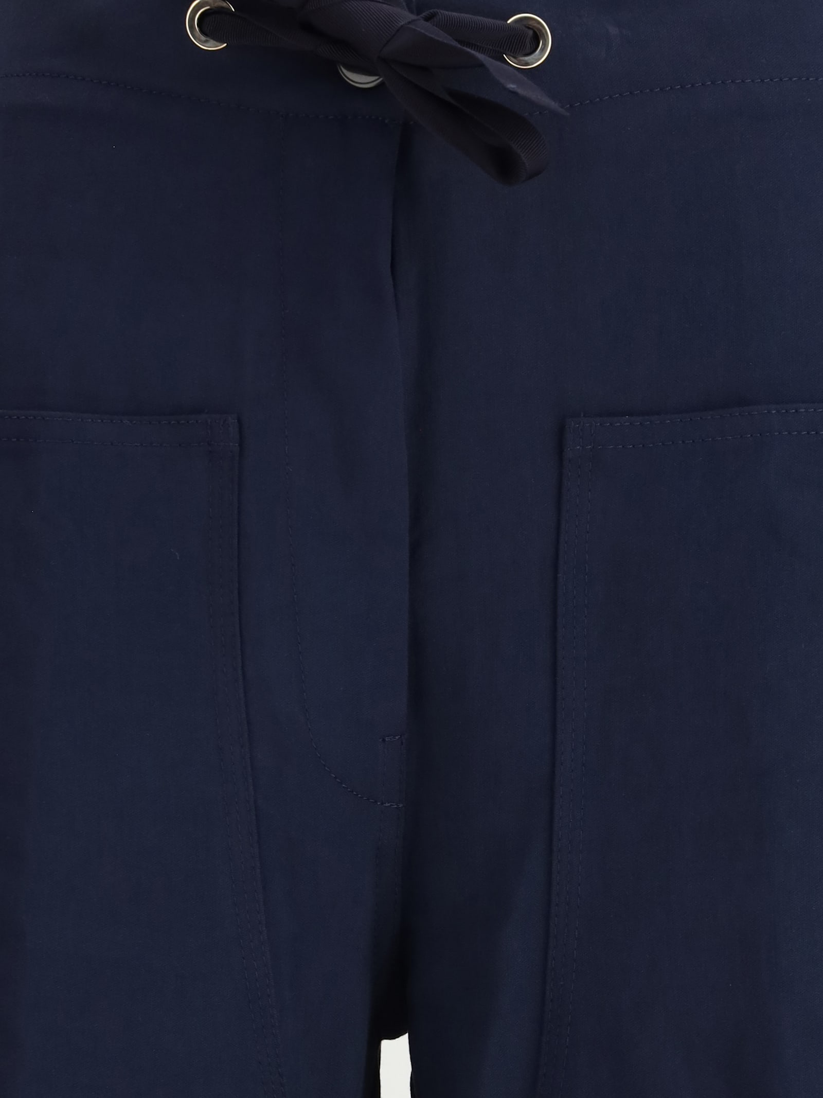 Forte Forte Drawstring Cotton Bull Trousers In Blue