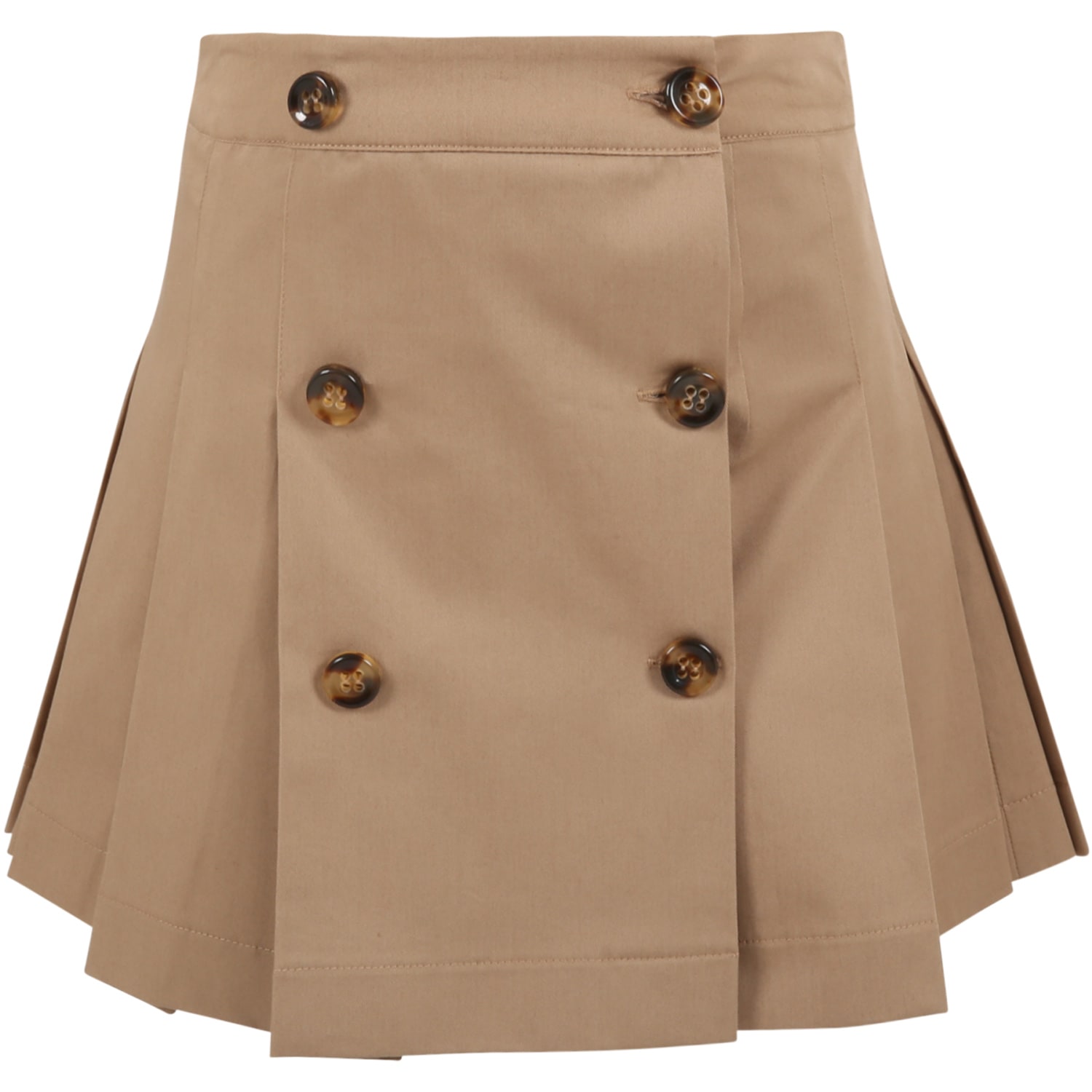 Fendi Beige Skirt For Girl