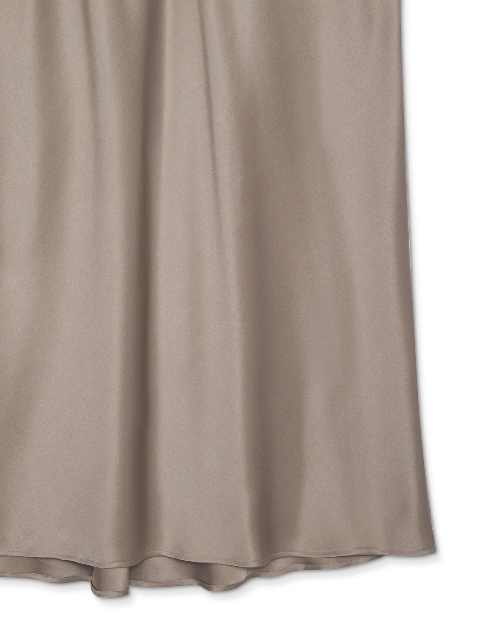 Shop Anine Bing Bar Silk Maxi Skirt In Taupe