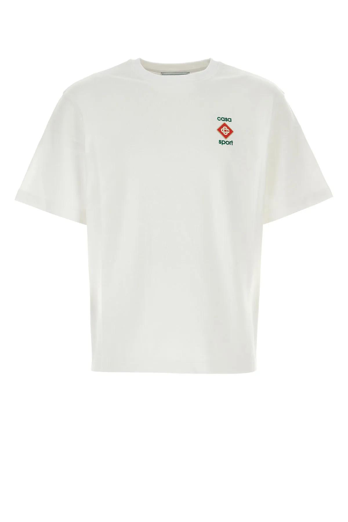 Casablanca White Cotton Oversize T-shirt
