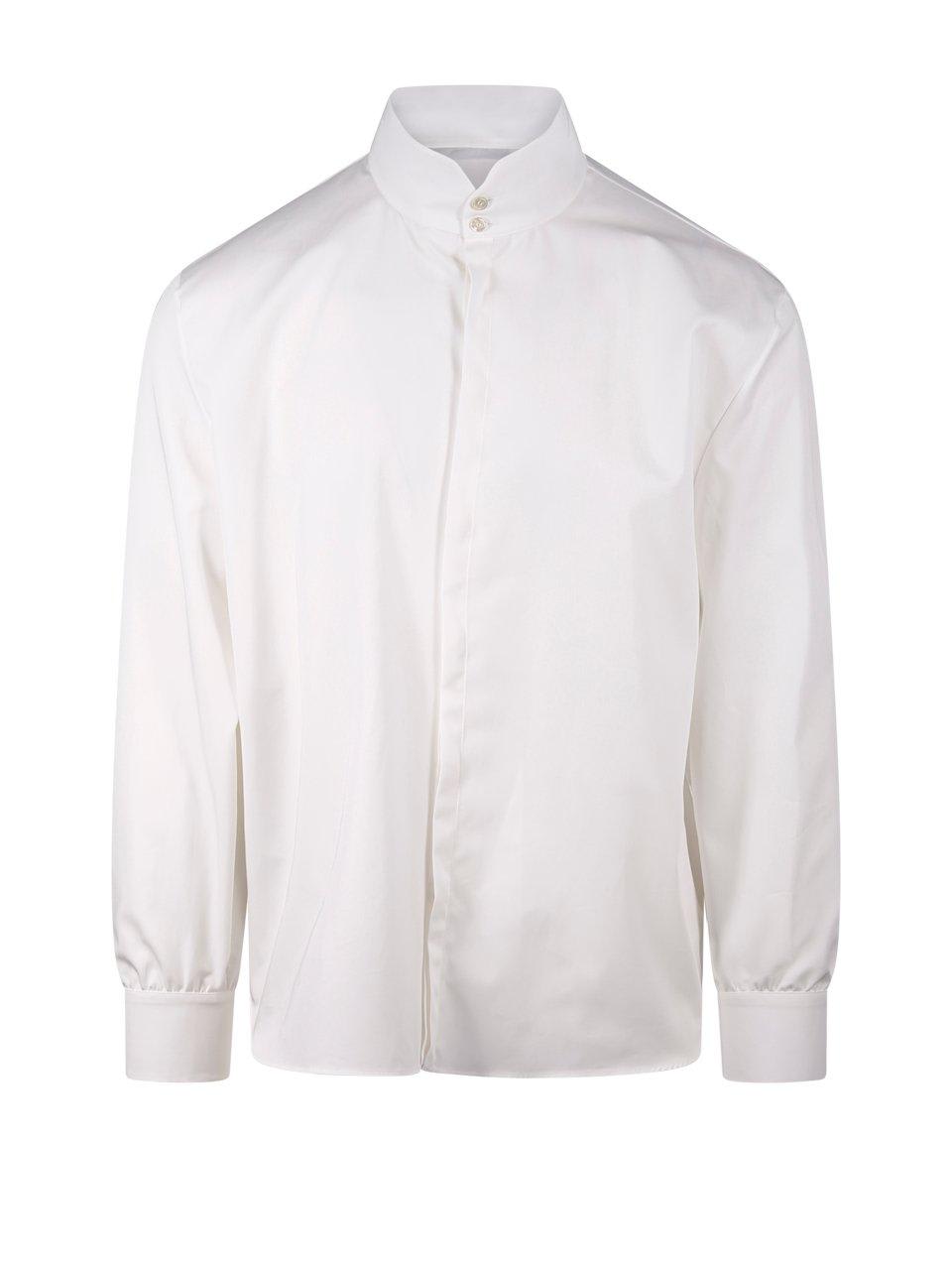 Shop Saint Laurent Button Detailed Long-sleeved Shirt