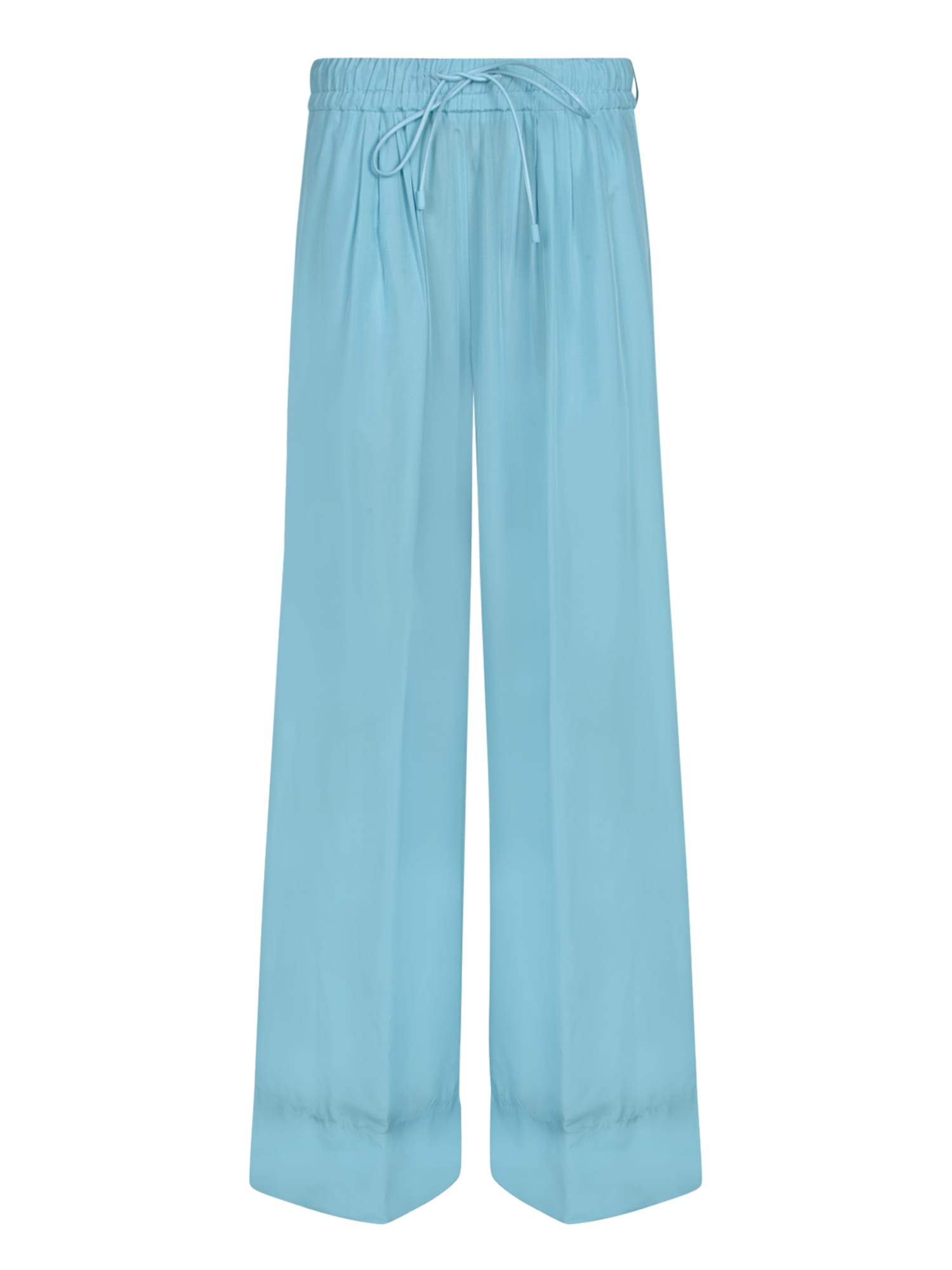 Forte_Forte Habotai Wide-leg Pants Aqua