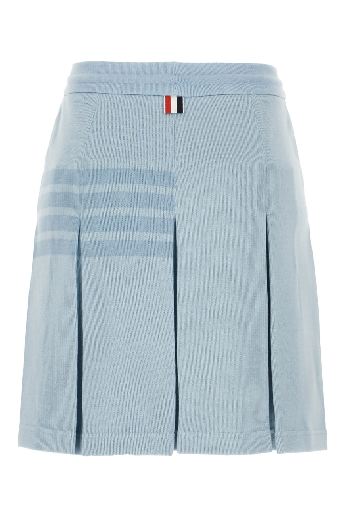 Shop Thom Browne Light Blue Cotton Skirt