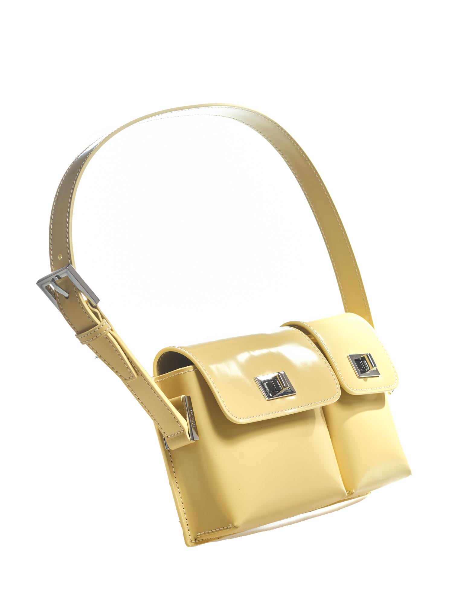 BY FAR Yellow Patent Leather Billy Bag