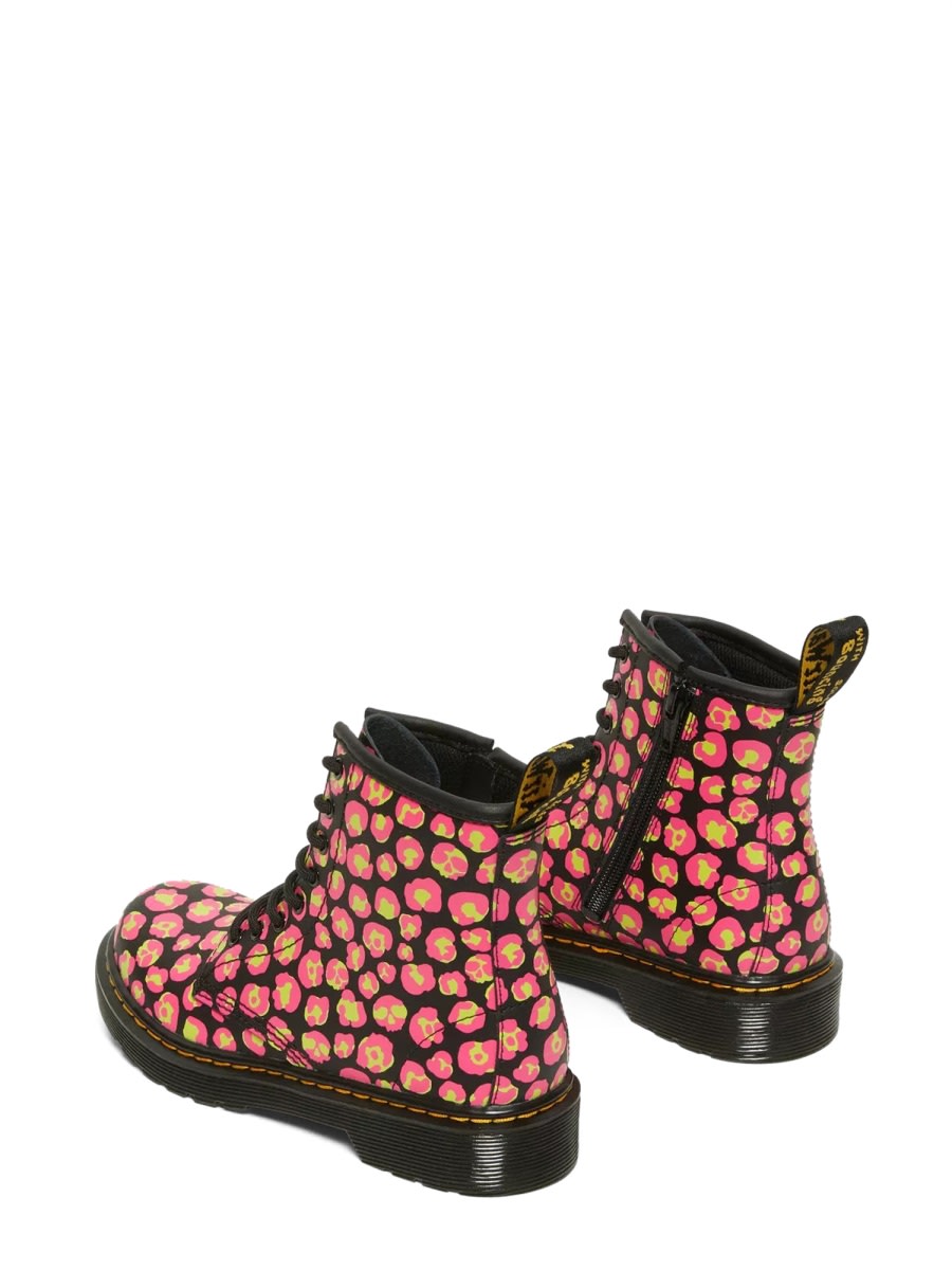 Shop Dr. Martens' Lace Boots 1460 Leopard In Multicolour