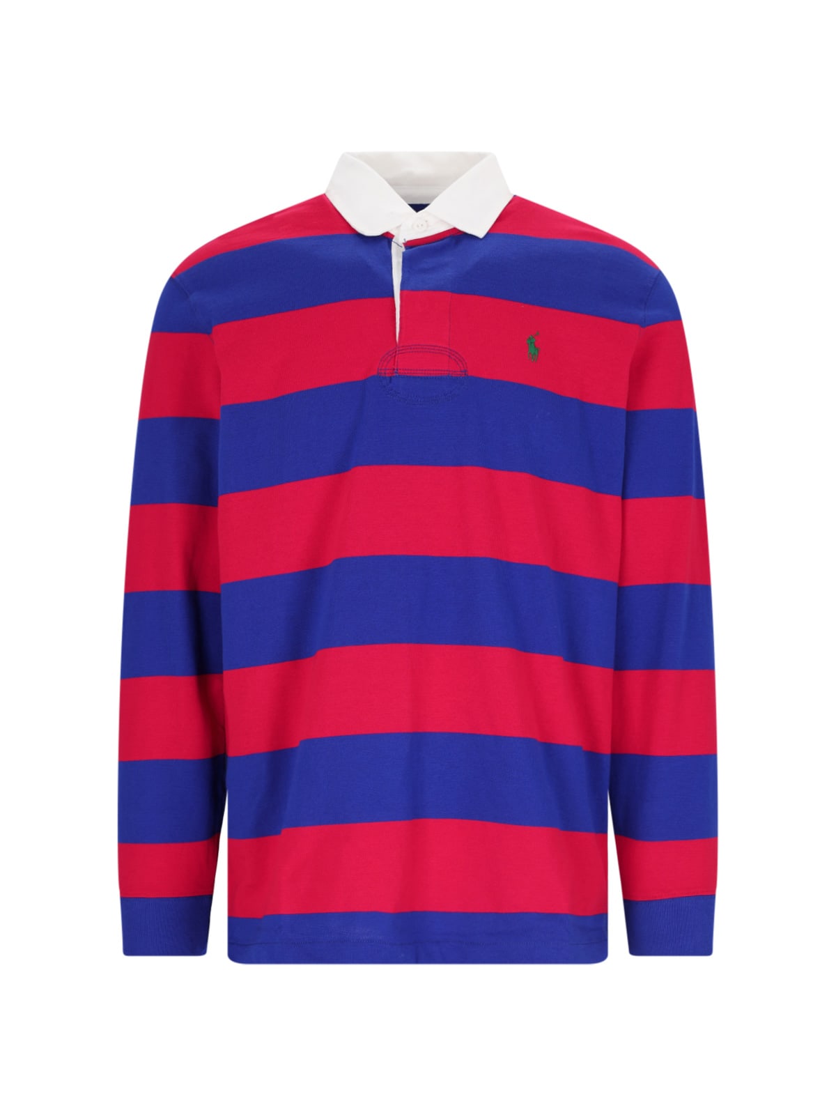 Shop Polo Ralph Lauren Striped Polo Shirt In Red