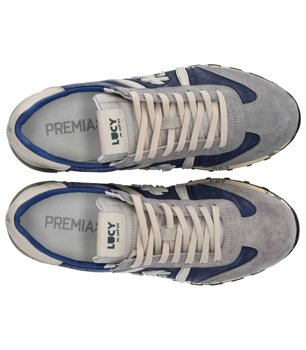 Shop Premiata Lucy 6176 Sneaker In Denim/grigio/bianco