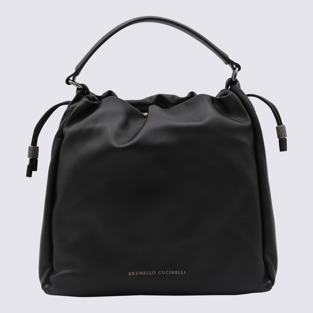 BRUNELLO CUCINELLI BLACK LEATHER CROSSBODY BAG 