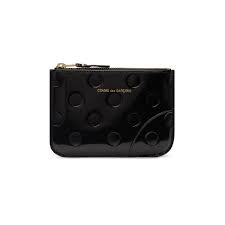 Comme Des Garçons Polka Dots Embossed Wallet In Black