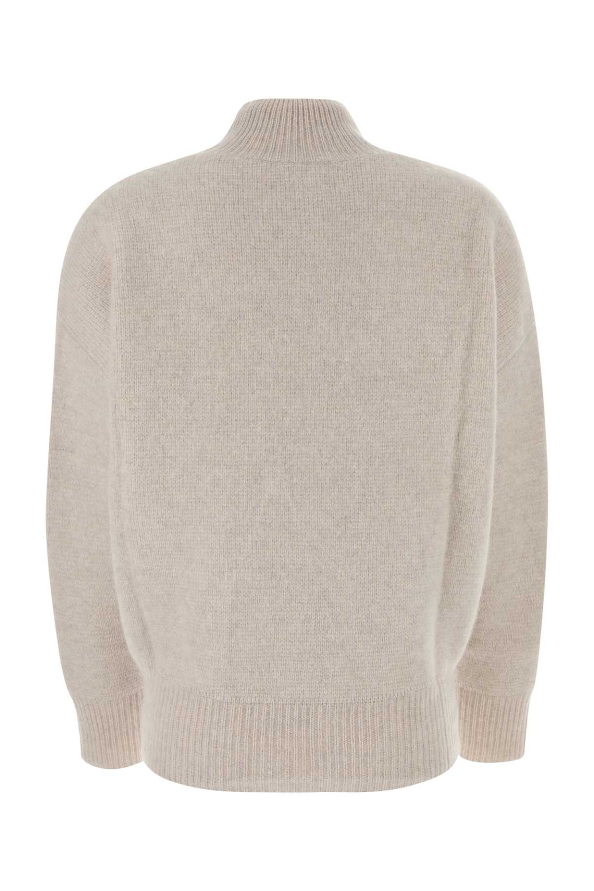 Le Kasha Sand Cashmere Oversize Nantes Sweater In Gray