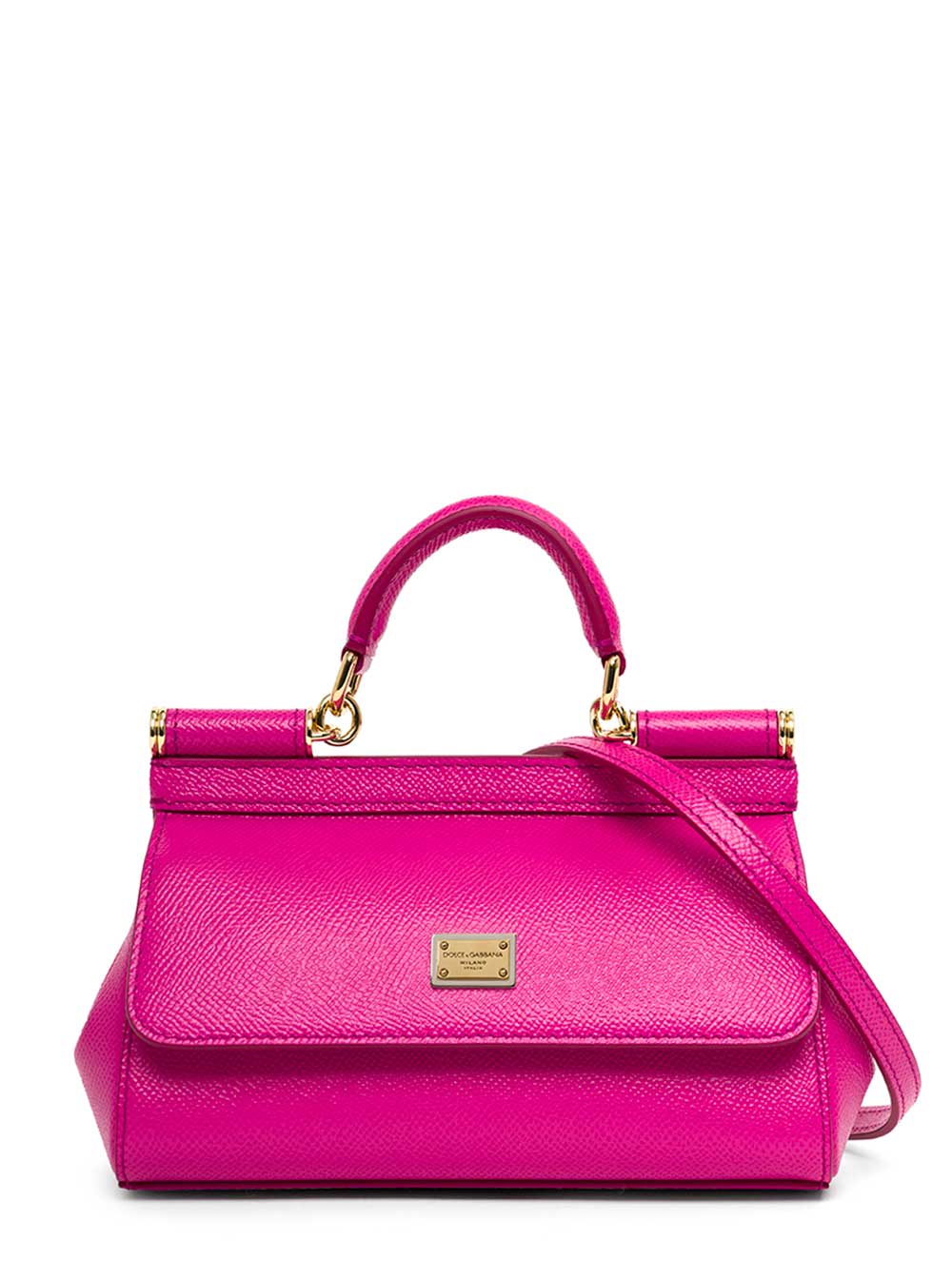 Dolce & Gabbana Sicily Mini Pink Leather Handbag