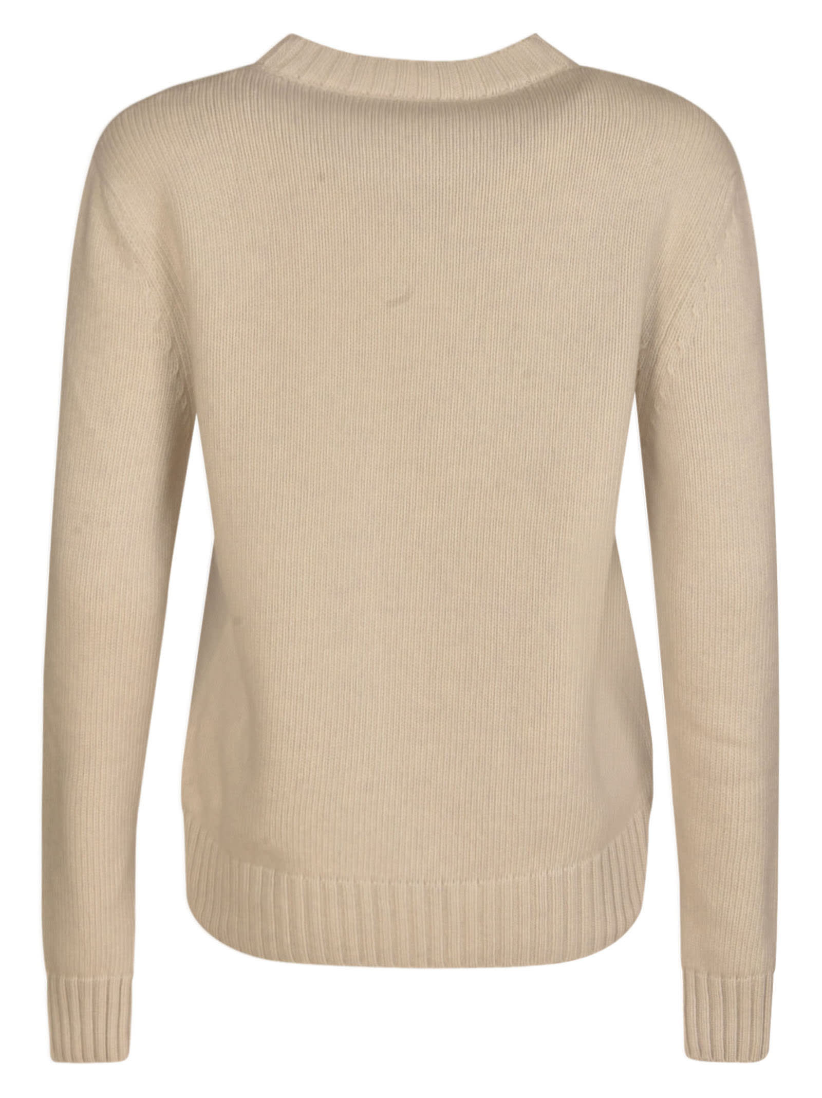 Shop Prada Logo Knit Sweater In Talco