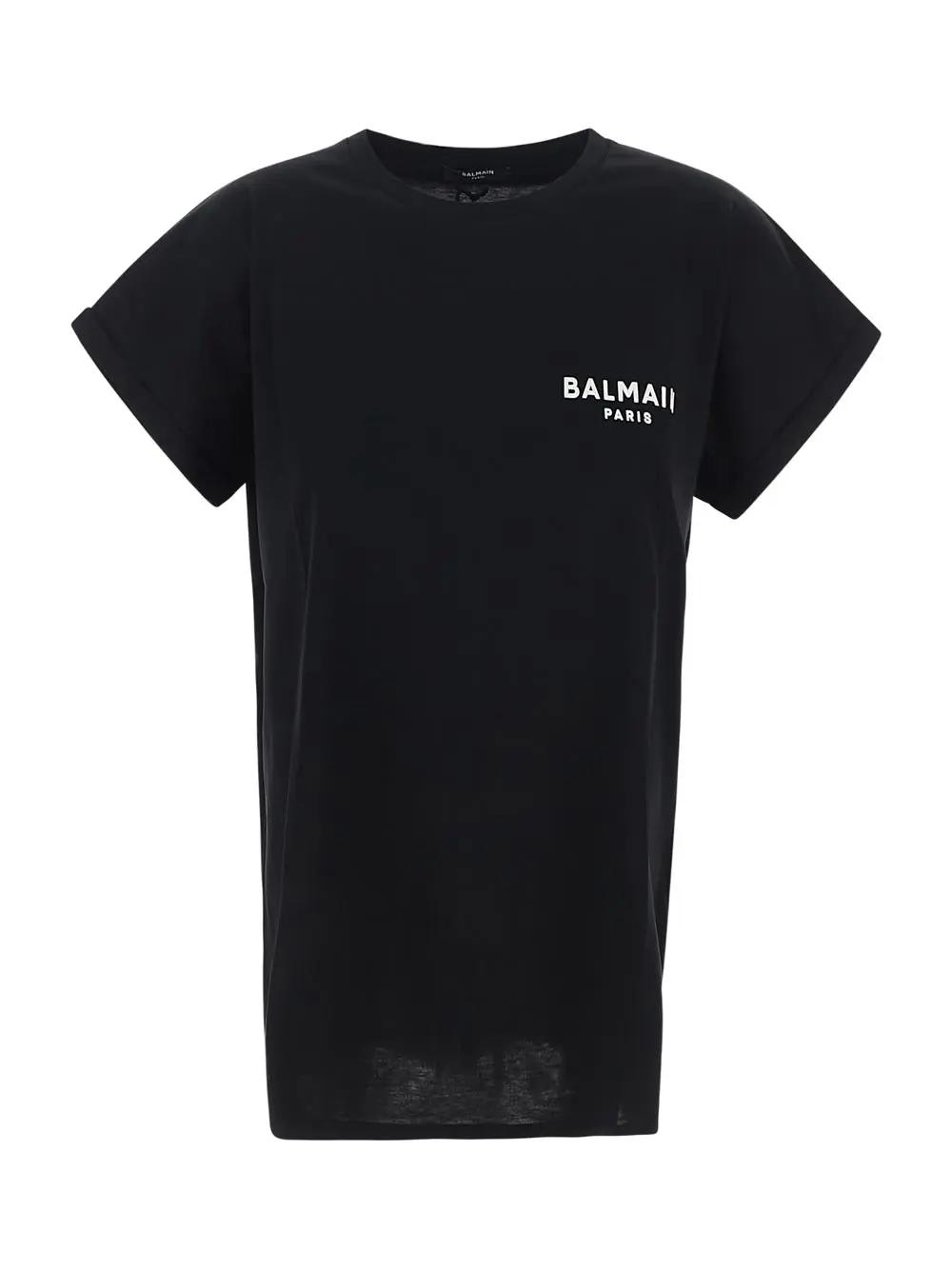 Balmain Logoed T-shirt In Black
