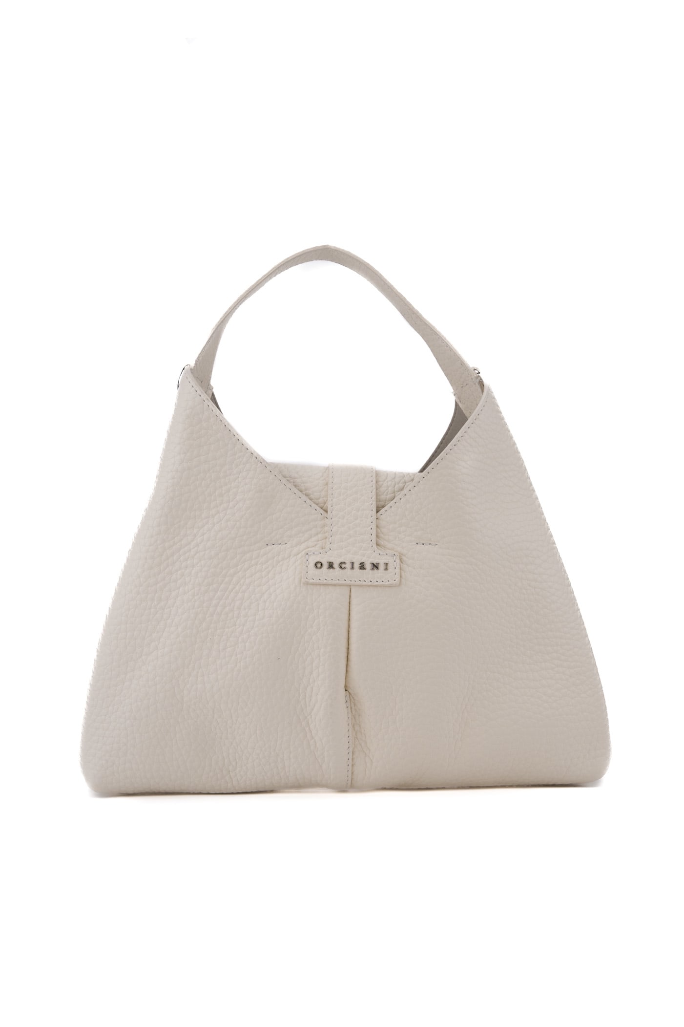 Shop Orciani Vita Soft Small Leather Bag In Bianco