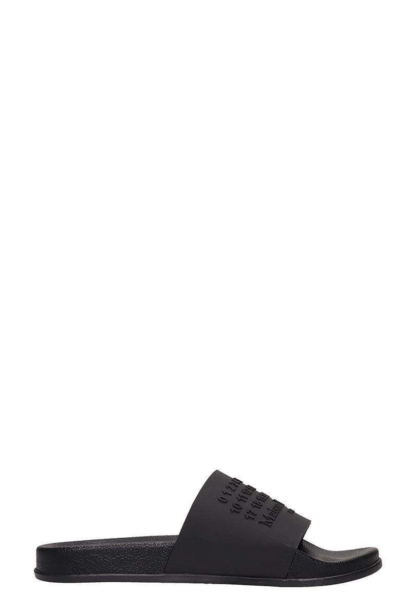 MAISON MARGIELA FLATS IN BLACK RUBBER/PLASIC,11256734