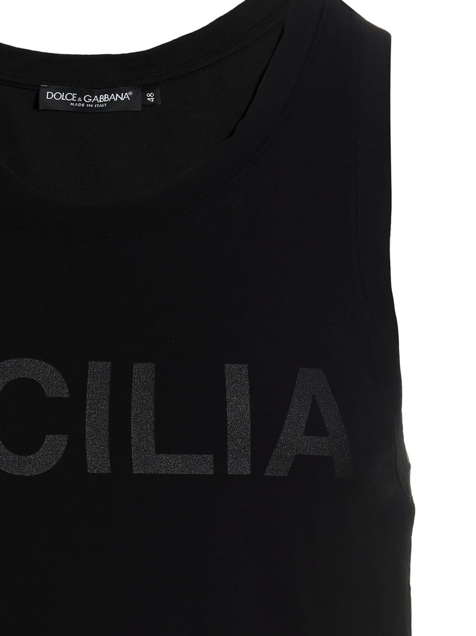 Shop Dolce & Gabbana Re-edition S/s 2003 Tank Top In Black