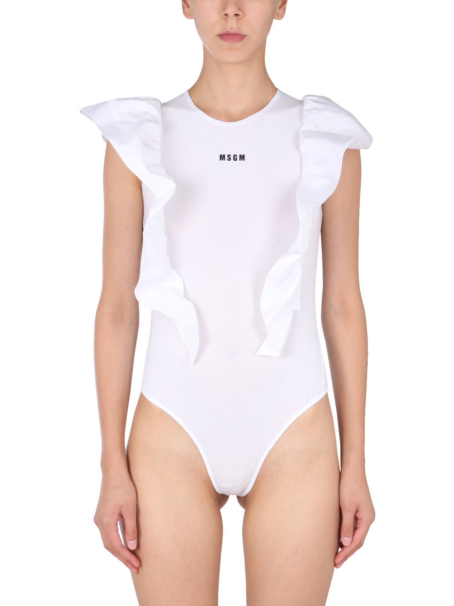 MSGM Body With Logo With Rouches
