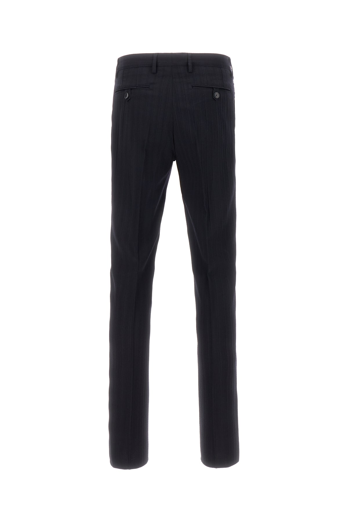 Shop Etro Midnight Blue Stretch Wool Pants In 0200