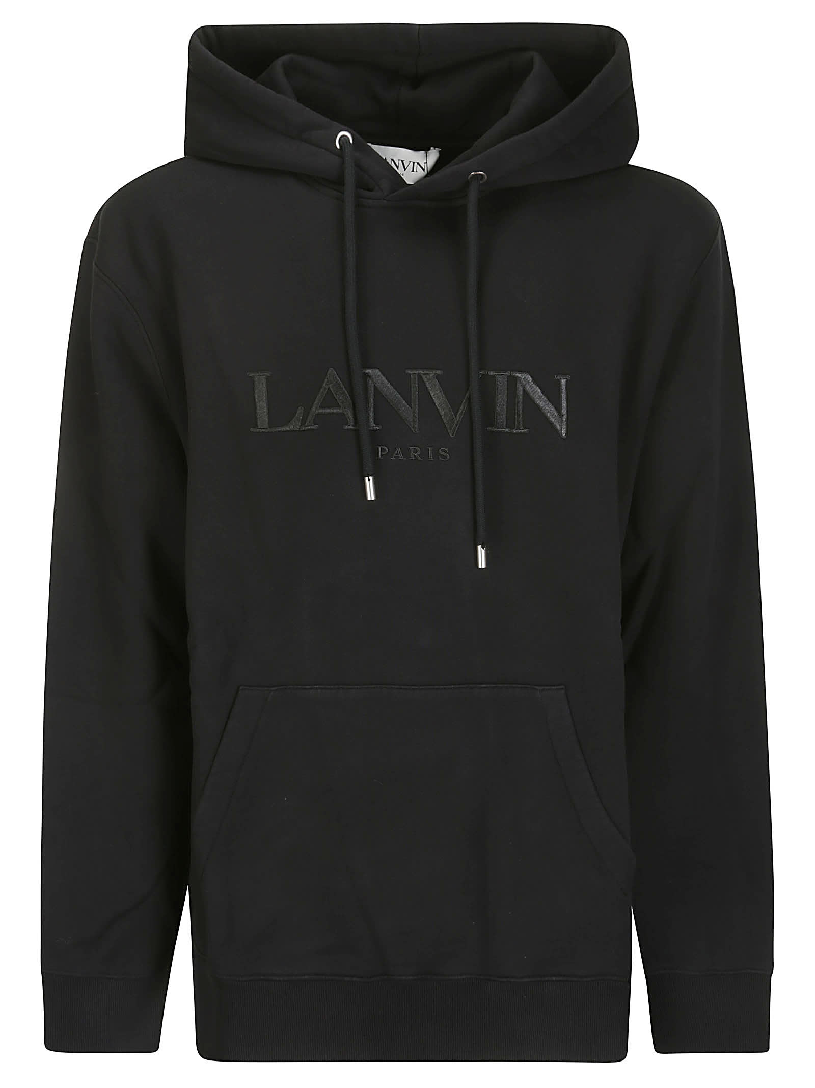 Shop Lanvin Paris Oversized Hoodie In Black