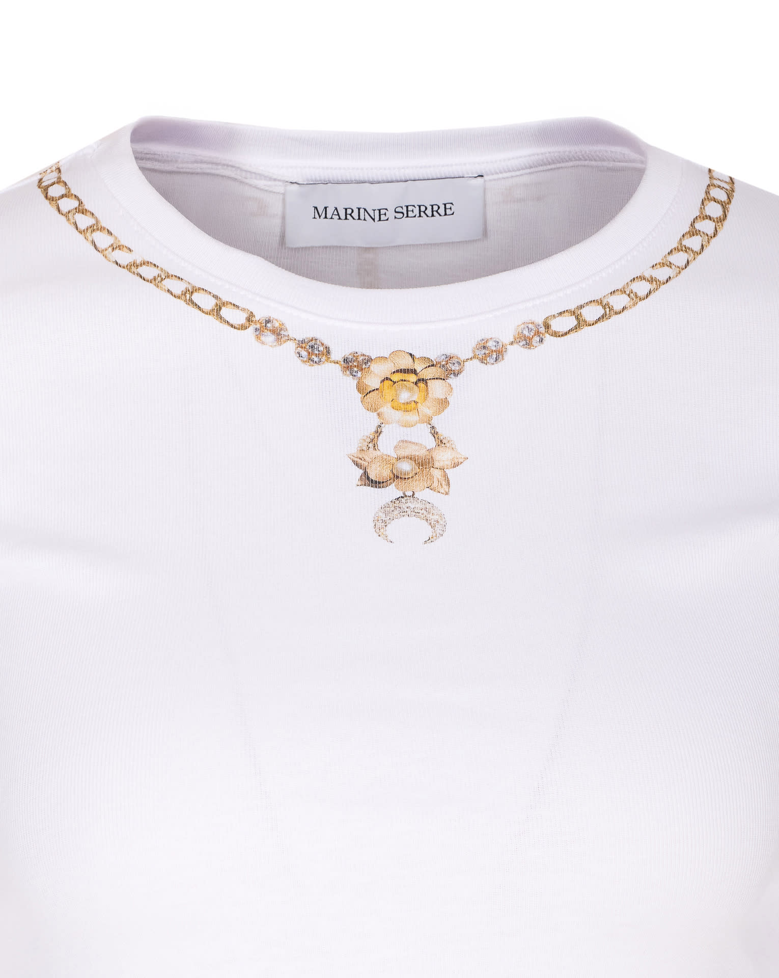 Marine Serre Faded Moon T-shirt In White