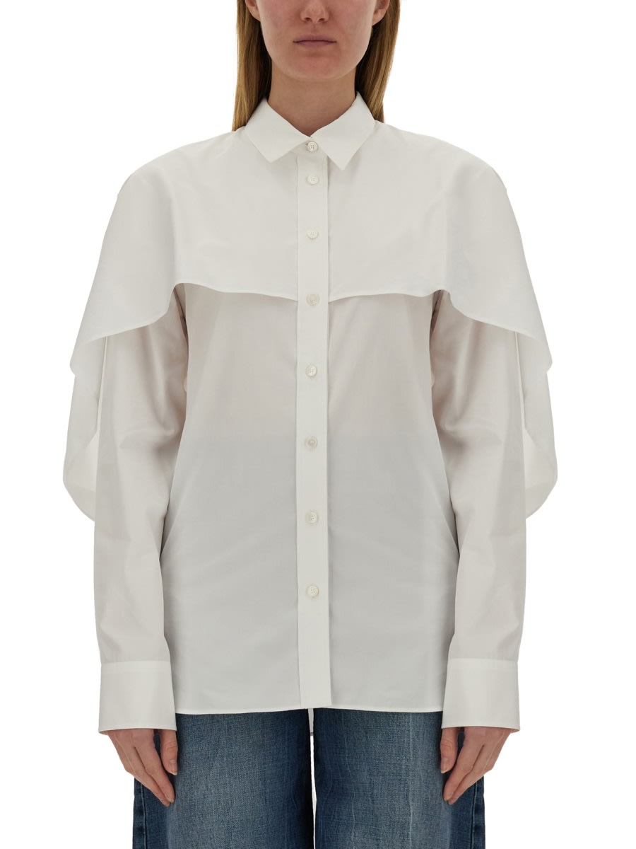 Shop Stella Mccartney Shirt With Cape In White