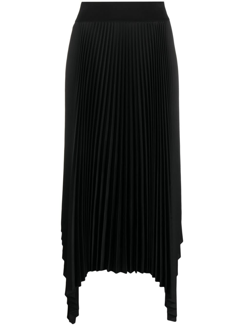 Shop Joseph Ade Skirt Knit Weave Plisse In Black