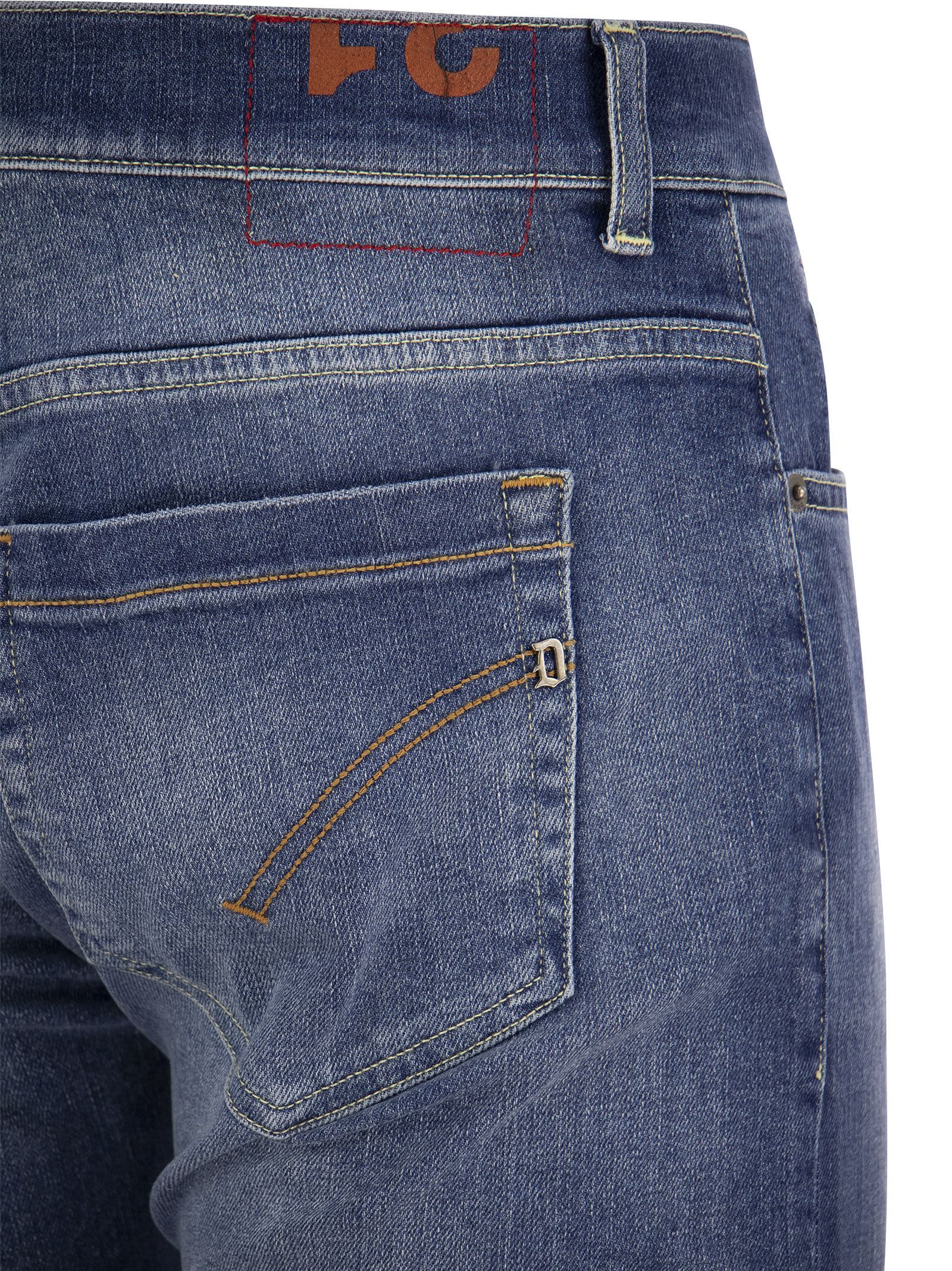 Shop Dondup George - Five Pocket Jeans In Medium Denim