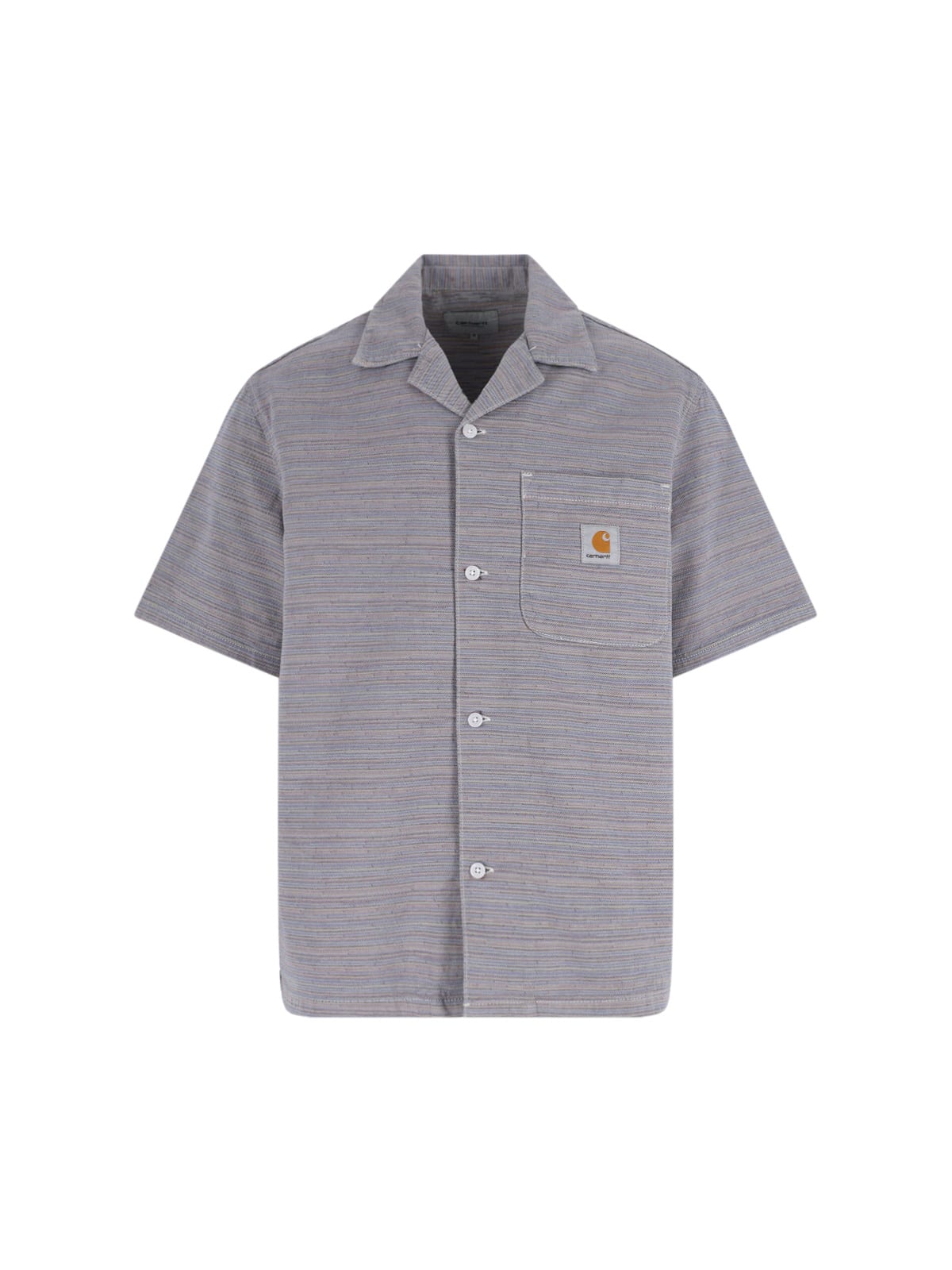 Carhartt Mens Gellar Stripe Multicolor Gellar Striped Short-sleeve Cotton Shirt Xl In Gray