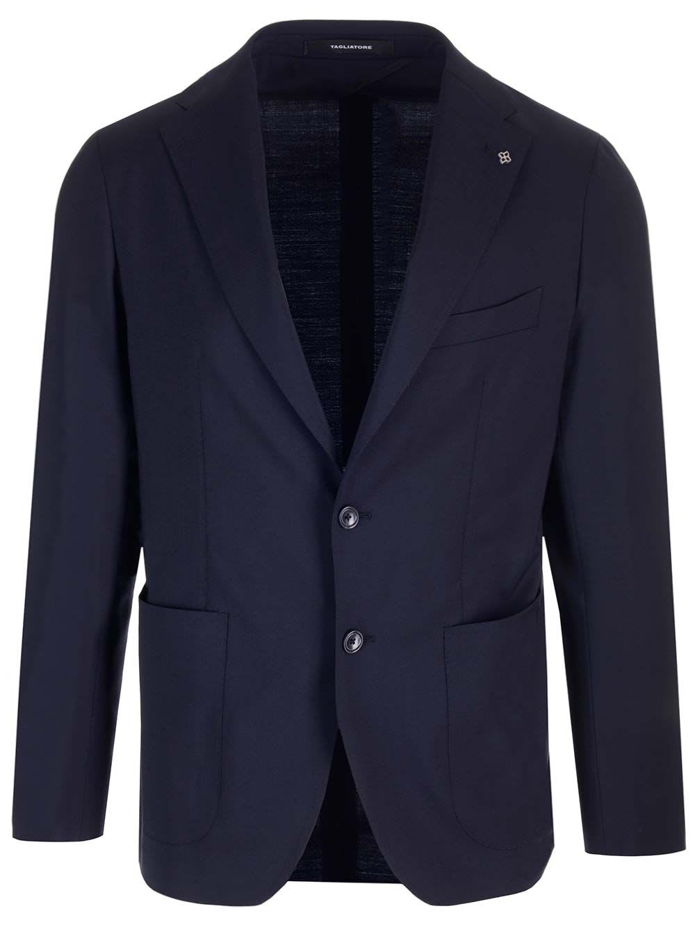 Shop Tagliatore Montecarlo Jacket In Blue