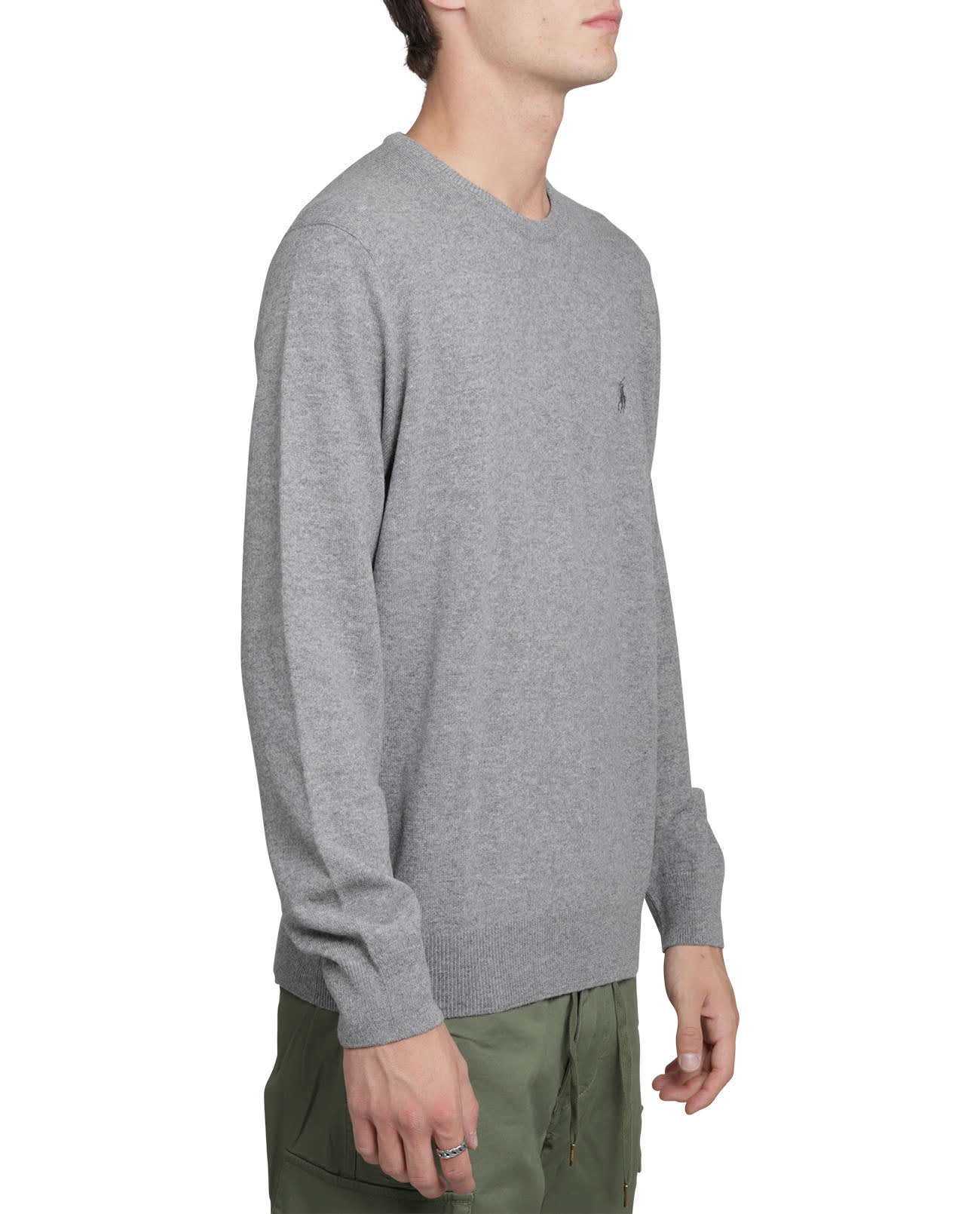 Shop Polo Ralph Lauren Grey Crewneck Sweater