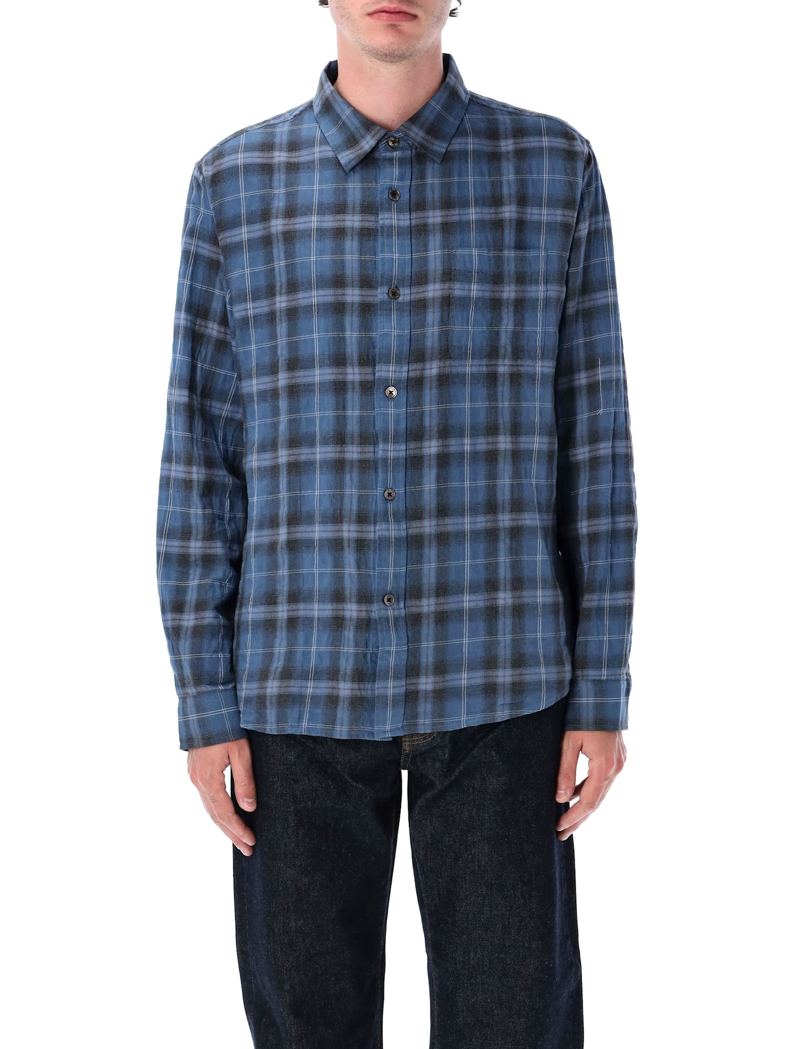 Stussy Beach Plaid Shirt In Blue