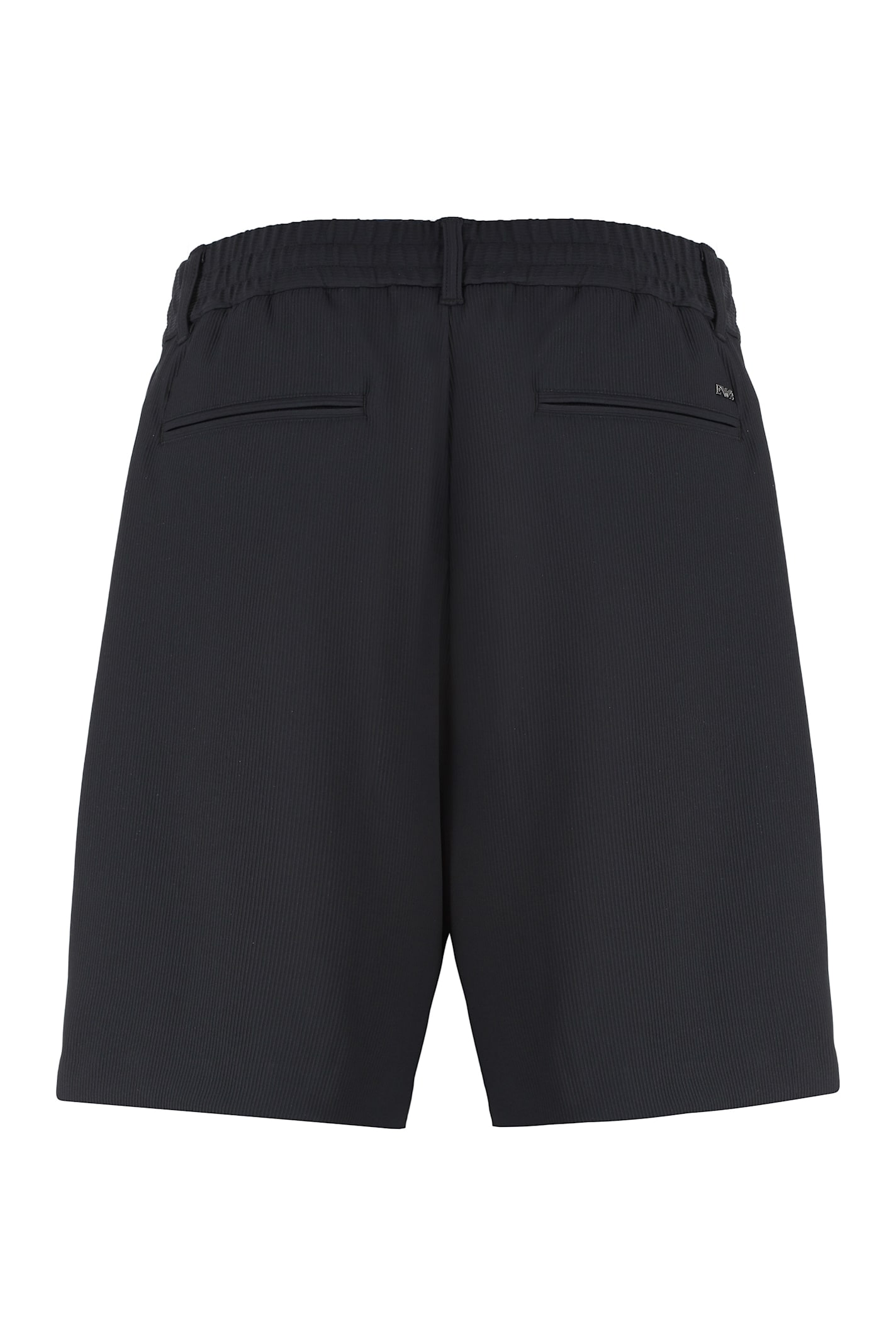 Emporio Armani Techno Fabric Bermuda-shorts In Blue